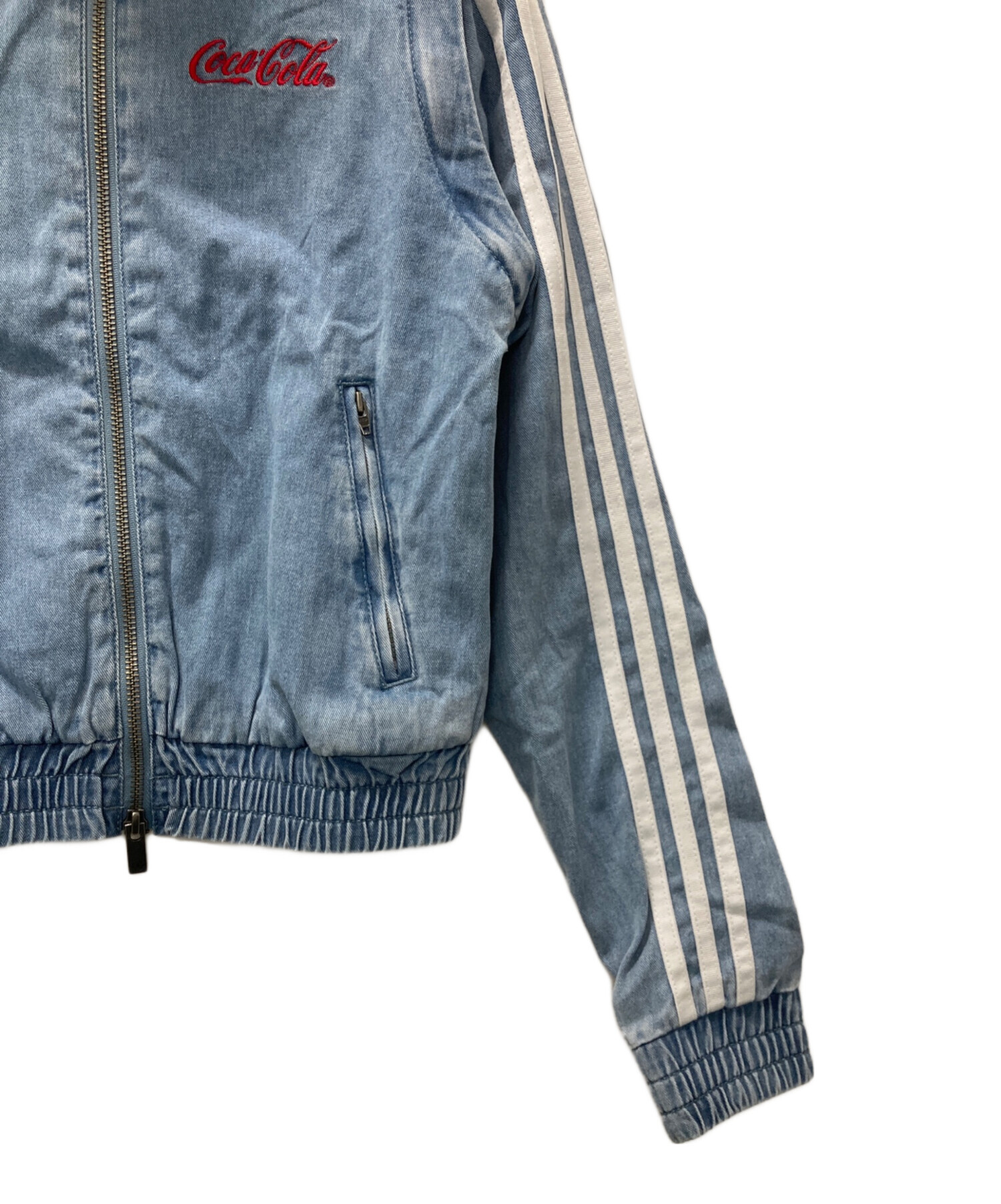 中古・古着通販】adidas (アディダス) デニムジャケット スカイブルー
