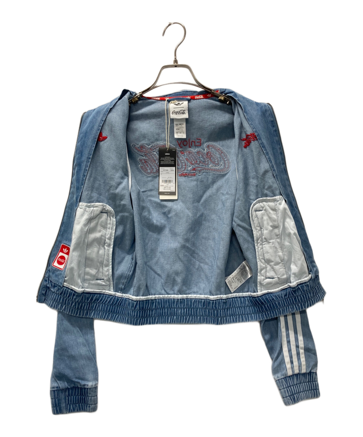 アディダス デニムジャケット 中古・古着通販】adidas (アディダス) デニムジャケット スカイブルー
