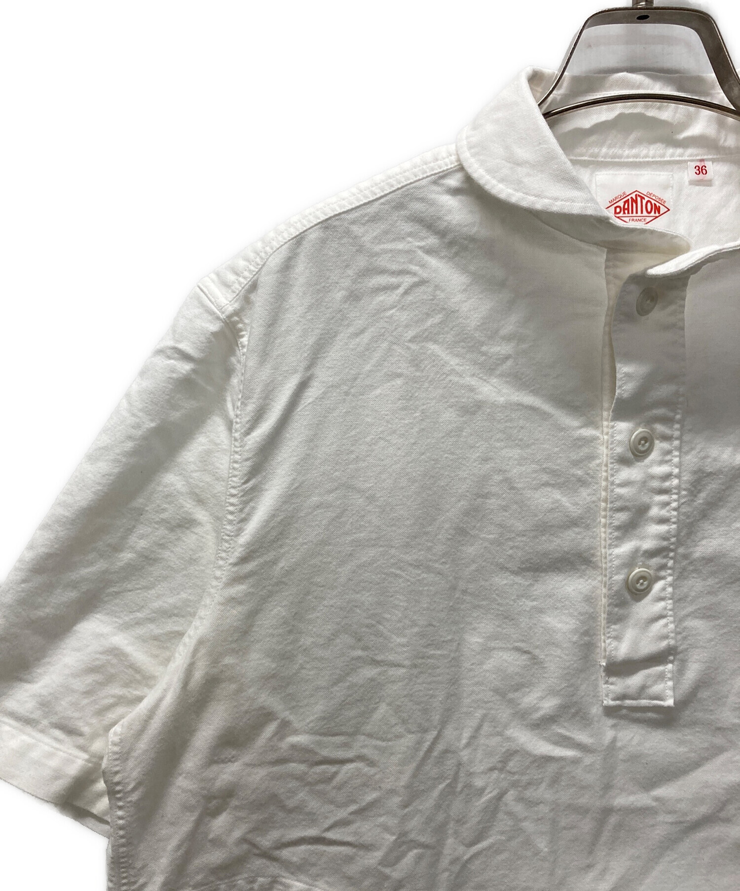 中古・古着通販】DANTON (ダントン) 半袖シャツ ホワイト サイズ:36 