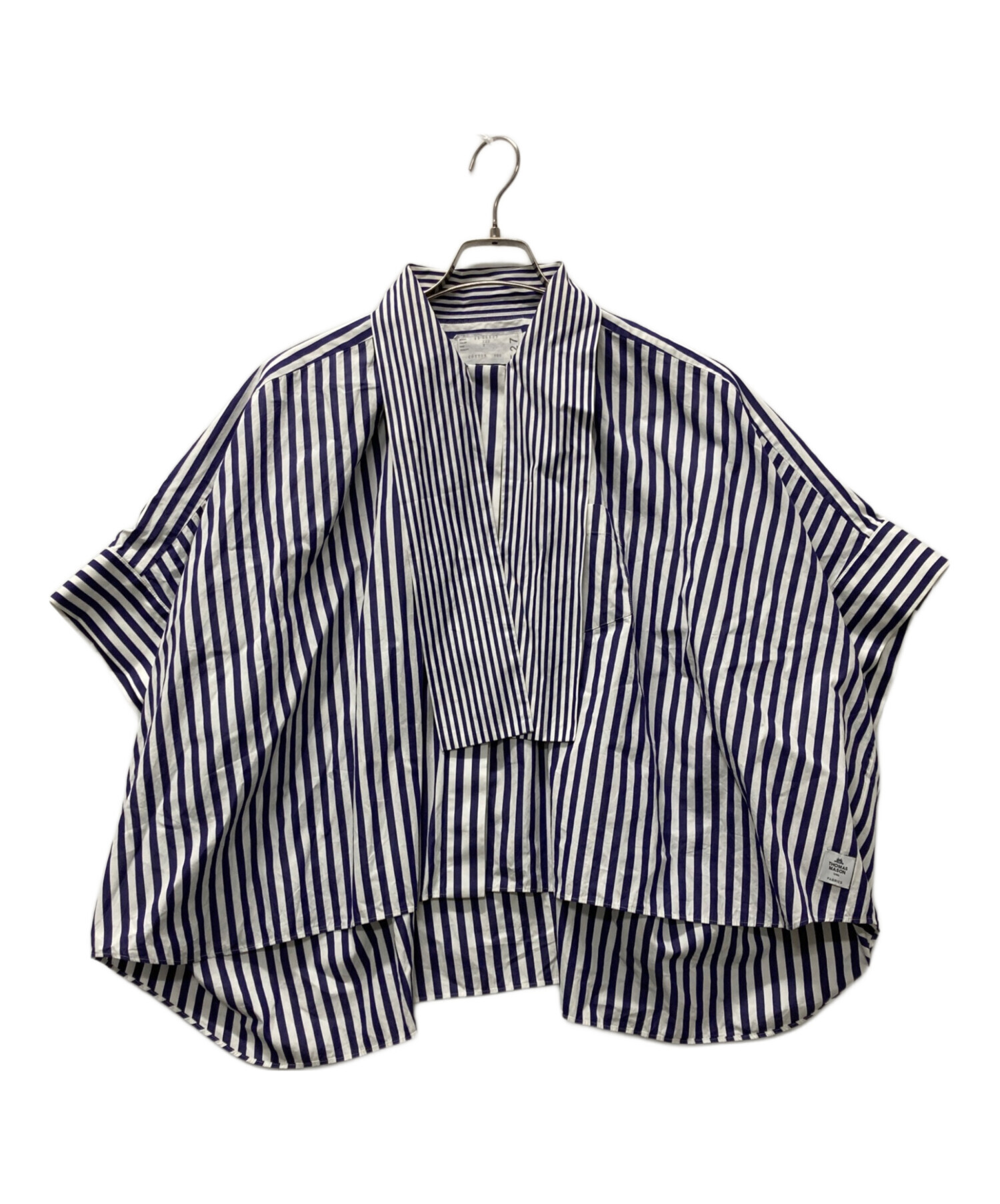 sacai × THOMASMASONオフショルダー ストライプブラウスサイズ2 中古・古着通販】sacai (サカイ) THOMAS MASON (トーマスメイソン