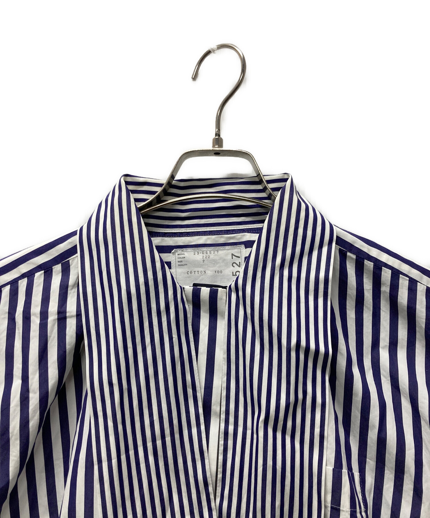 sacai × THOMASMASONオフショルダー ストライプブラウスサイズ2 中古・古着通販】sacai (サカイ) THOMAS MASON (トーマスメイソン