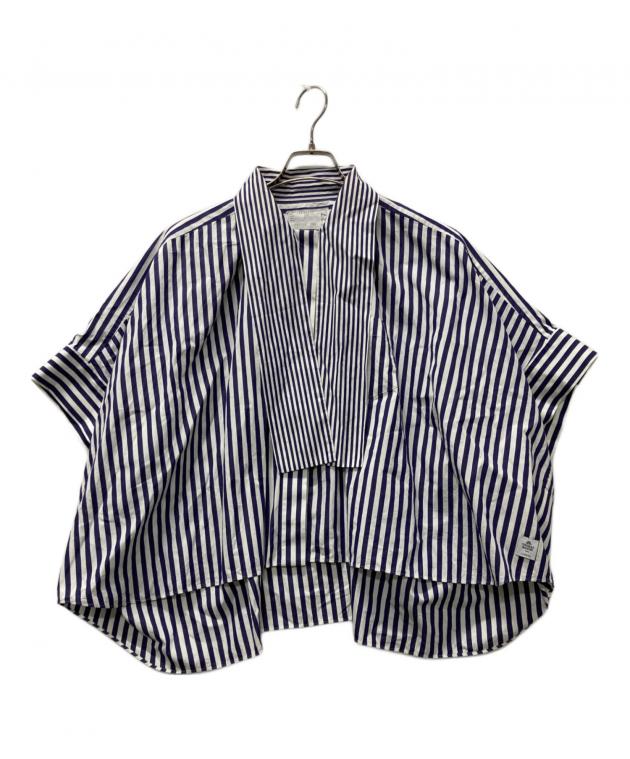 sacai Thomas Mason ストライプ 半袖シャツ 2 新品に近い美品 中古