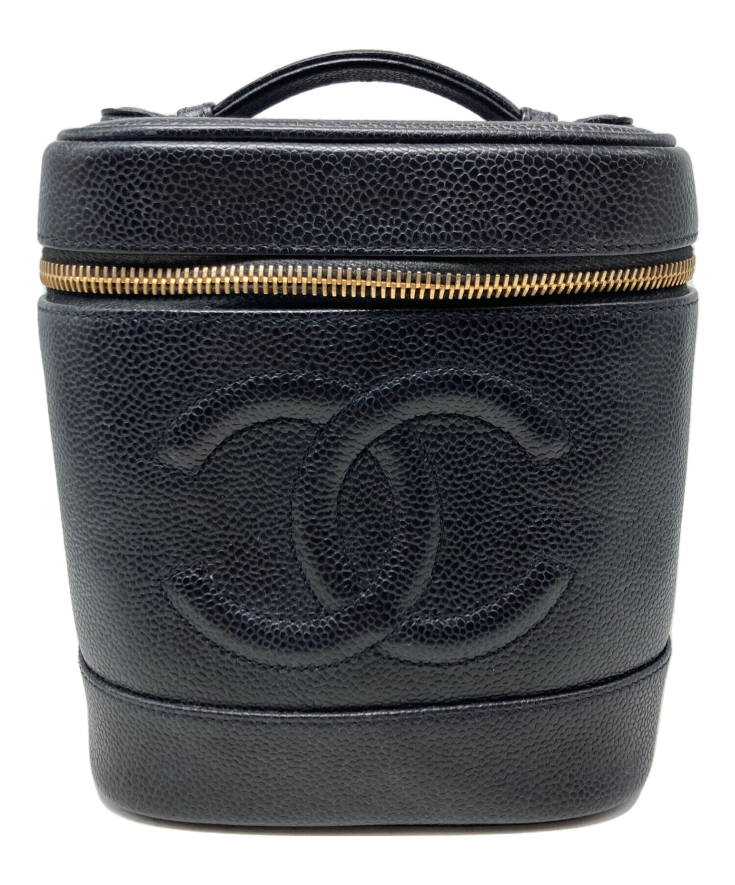 中古・古着通販】CHANEL (シャネル) ココマークキャビアスキンバニティ