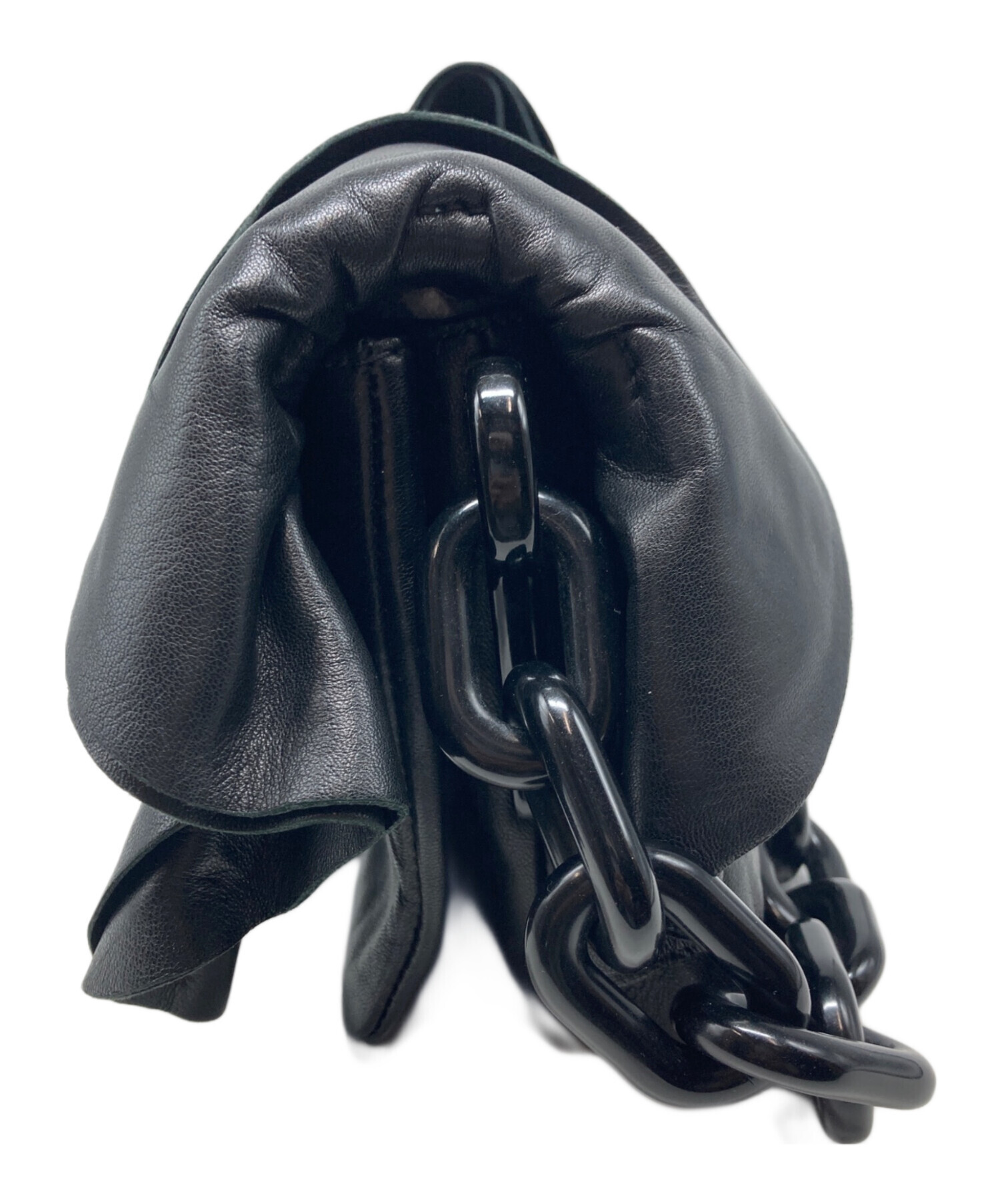 プラダ ハンドバッグ チェーン付き 中古・古着通販】PRADA (プラダ) チェーンハンドバッグ ブラック