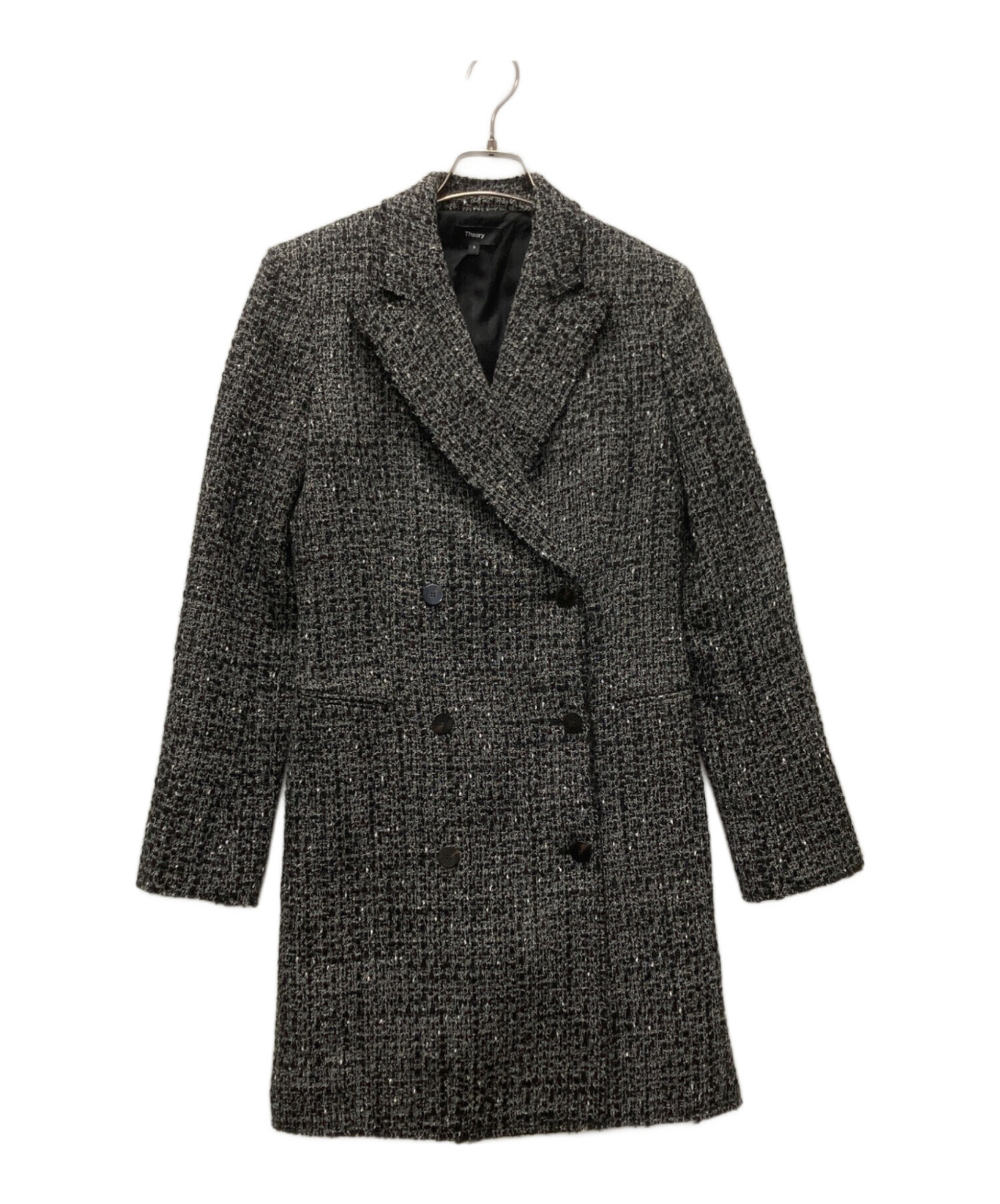 Theory ツイードダブルジャケット 2405200 DB BLAZER DR 中古・古着通販】theory (セオリー) NOELLE DB BLAZER DR/ツイード