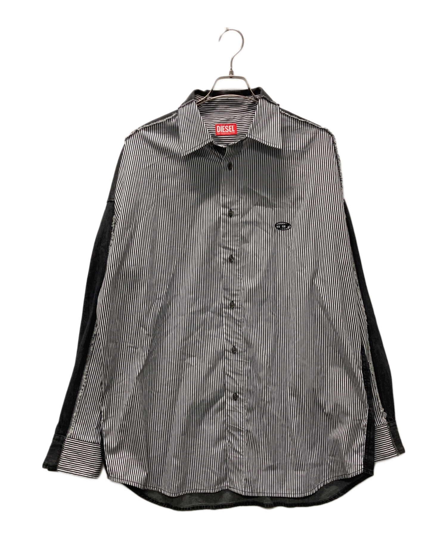 中古・古着通販】DIESEL (ディーゼル) S-WARH-STRIPE/デニム切替