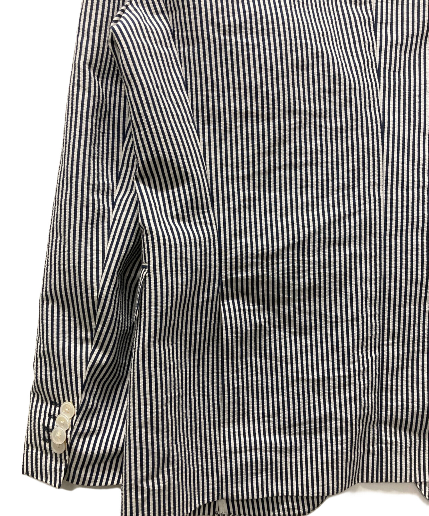 【upper】HUGO BOSS シアサッカー テーラードジャケット 白紺 upper】HUGO BOSS シアサッカー テーラードジャケット 白紺 HUGO BOSS