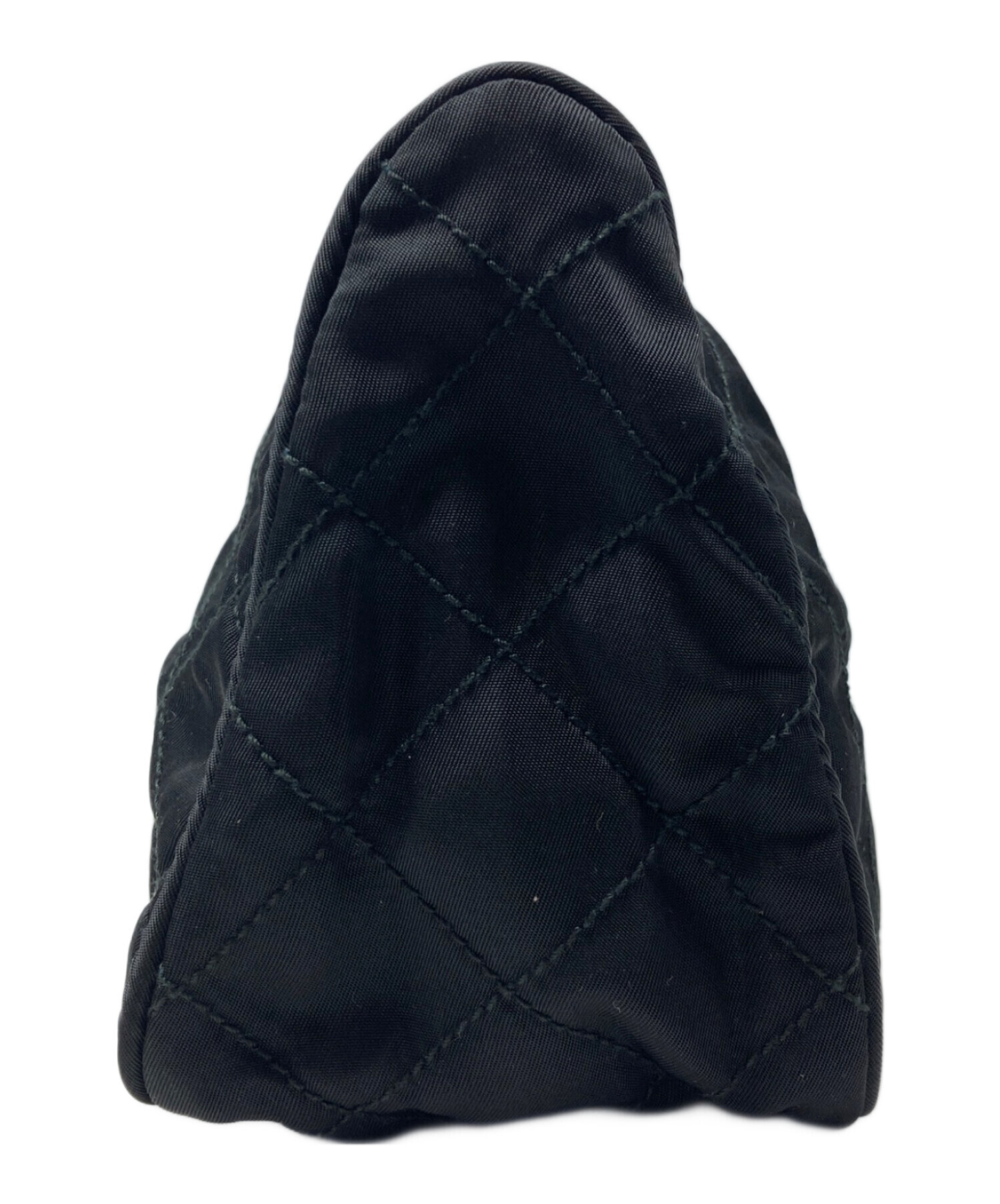 中古・古着通販】PRADA (プラダ) キルティングポーチ ブラック