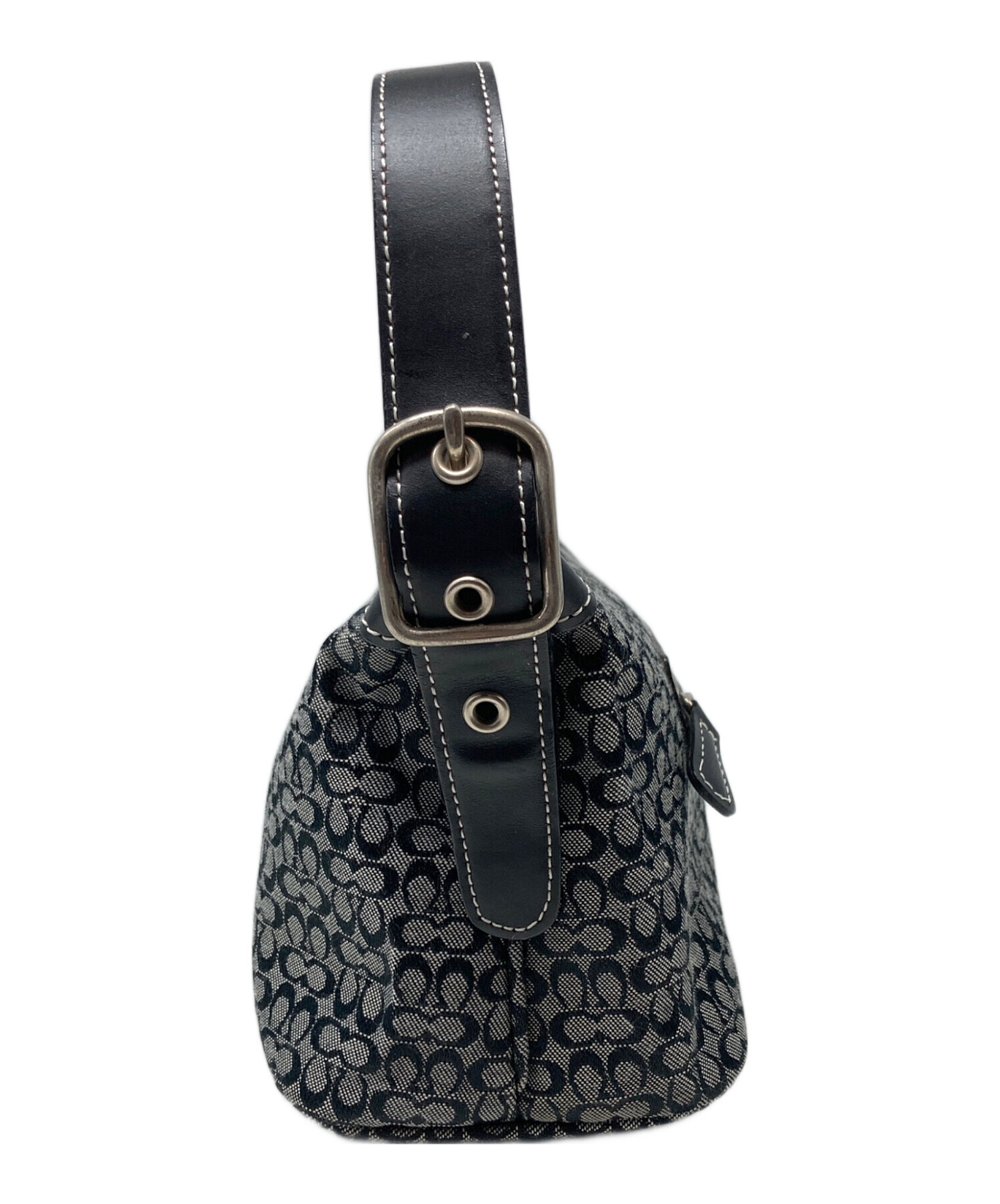 中古・古着通販】COACH (コーチ) シグネチャーミニホーボーバッグ