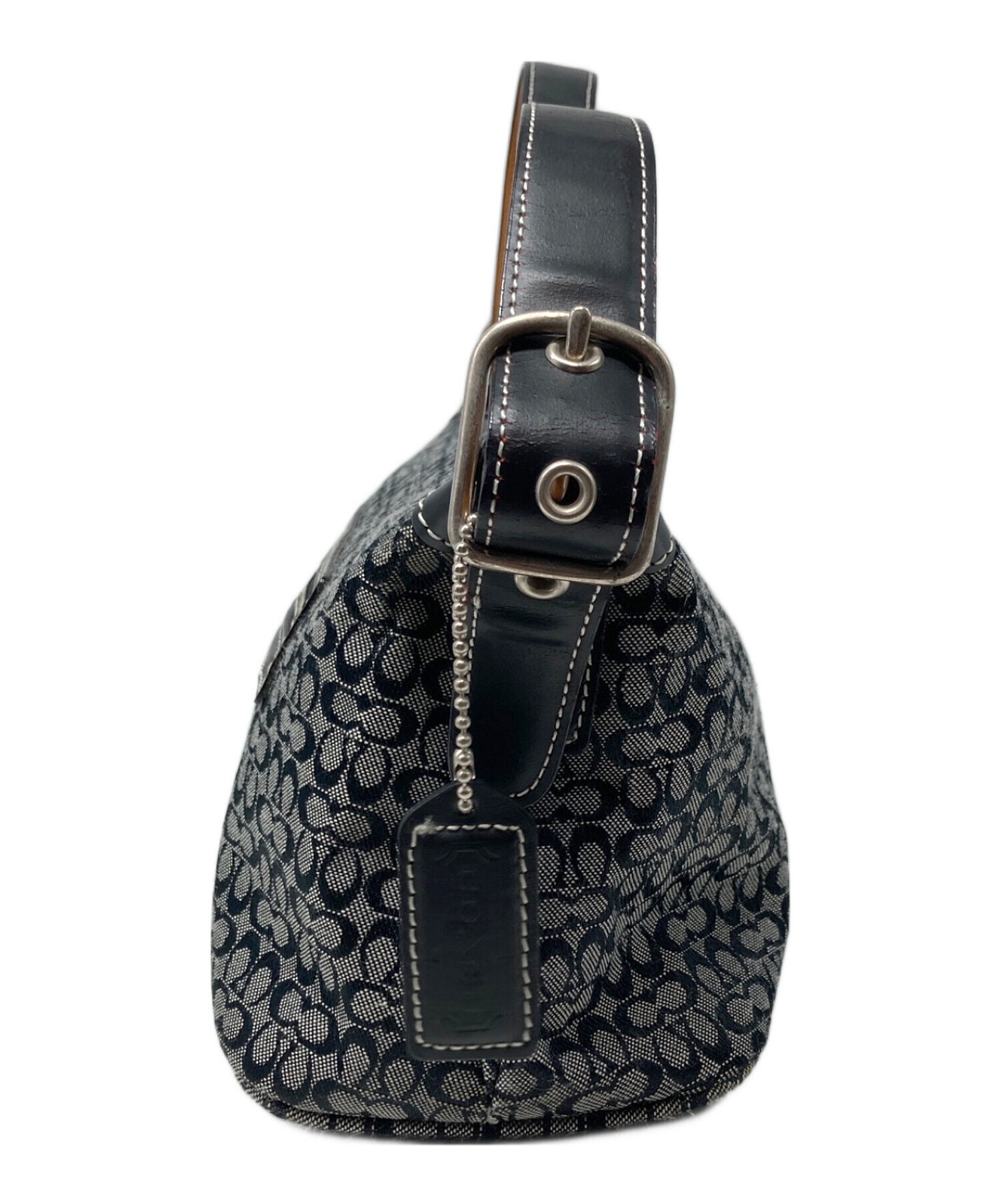 中古・古着通販】COACH (コーチ) シグネチャーミニホーボーバッグ