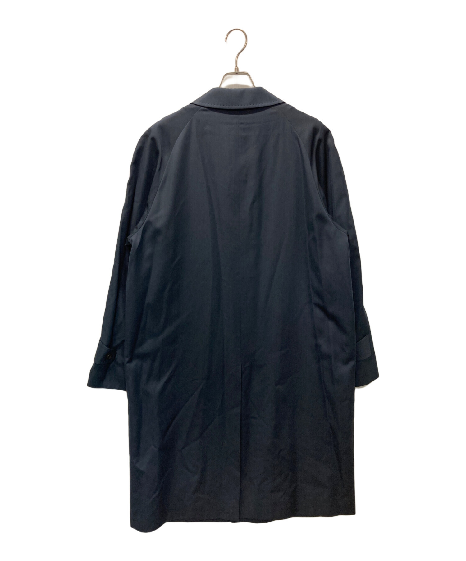 イヴ・サンローラン　Yves Saint-Laurentネイビステンカラーコート 中古・古着通販】Yves Saint Laurent (イヴサンローラン) ウールシルク