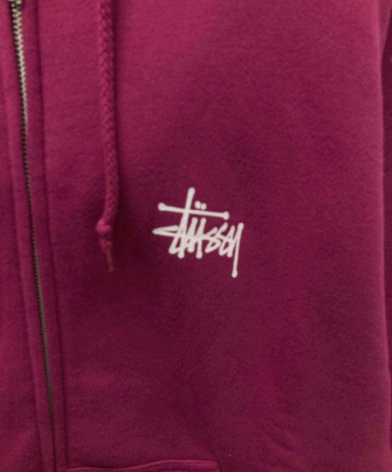 中古・古着通販】stussy (ステューシー) ジップパーカー ピンク サイズ