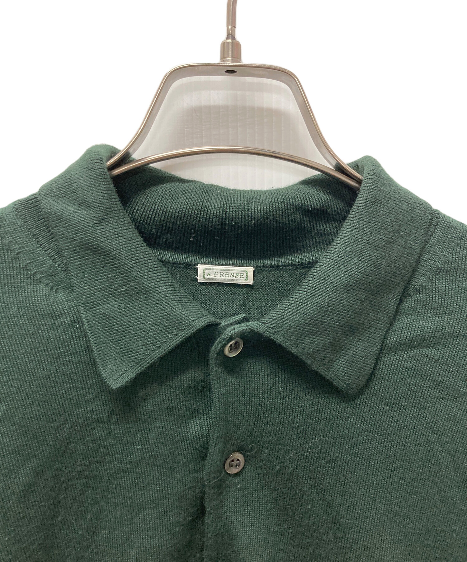 中古・古着通販】A.PRESSE (アプレッセ) L/S Knit Polo Shirt グリーン