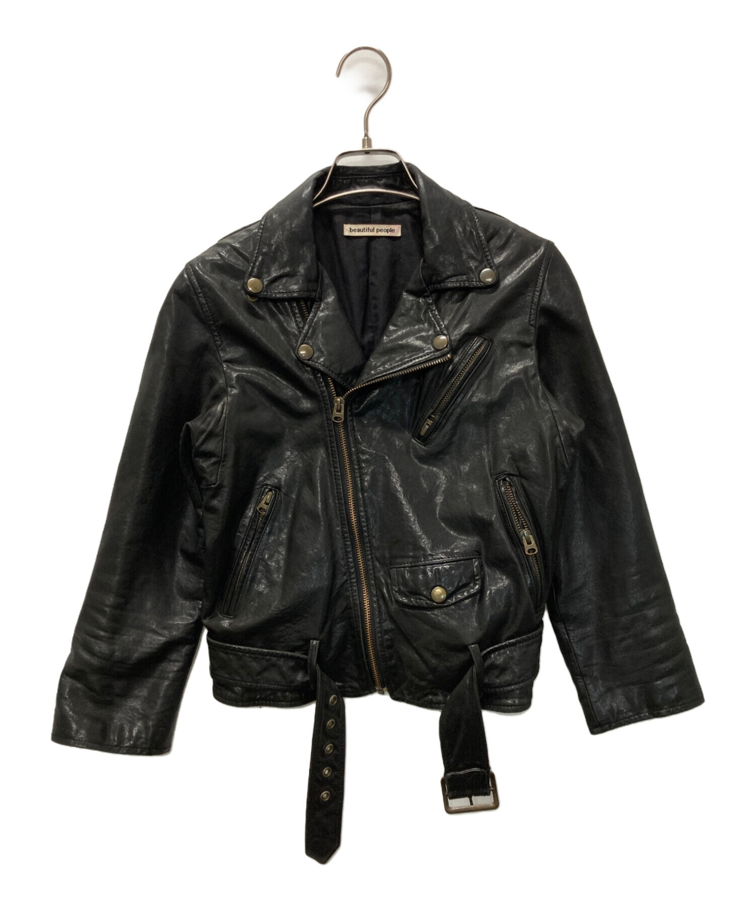 極美品 ビューティフルピープル ラムレザー ライダース ジャケット 190サイズ 中古・古着通販】beautiful people (ビューティフルピープル