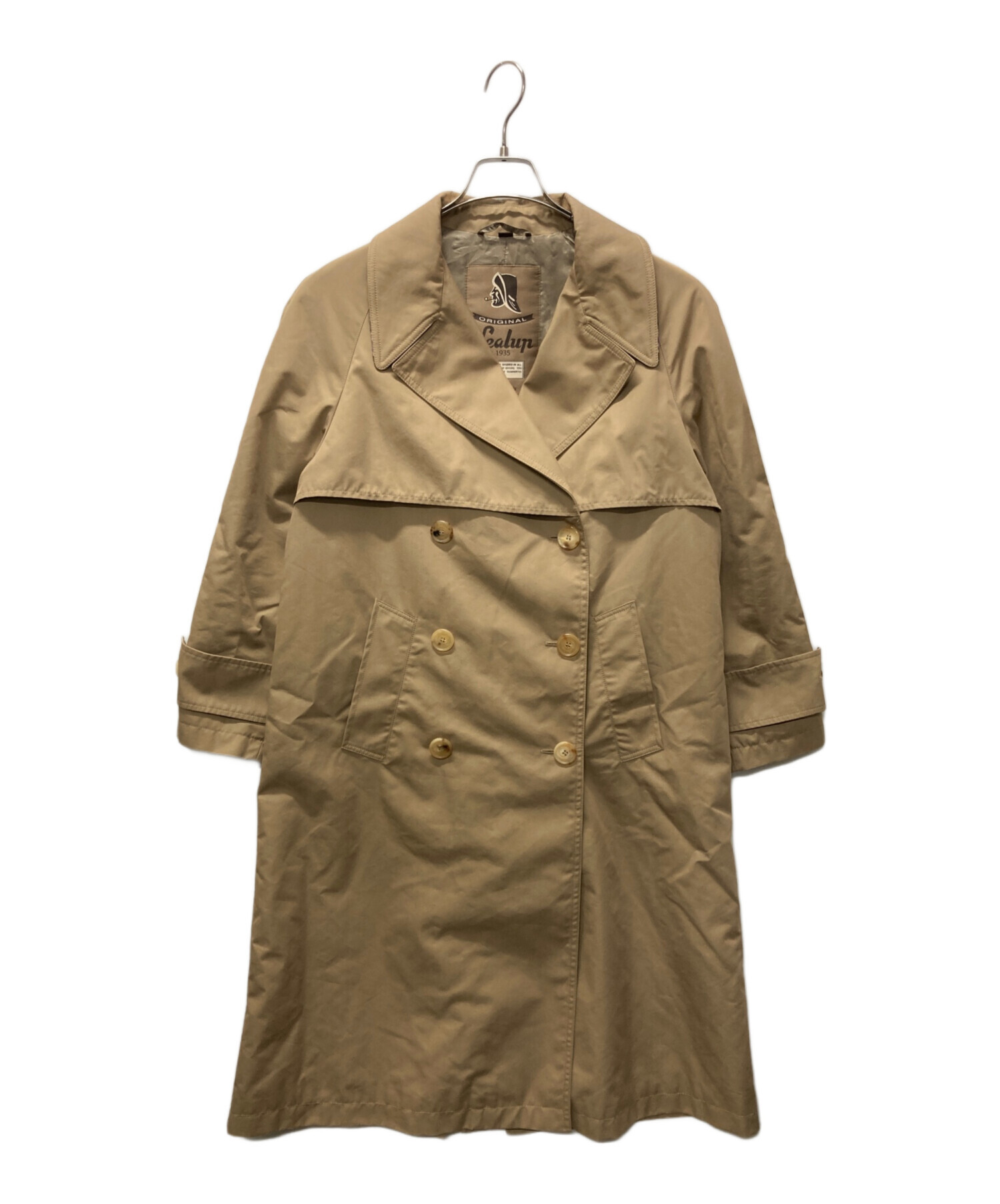 つ*る様 美品　レア　シーラップ sealup モールスキン　トレンチコート　4 中古・古着通販】SEALUP (シーラップ) トレンチコート ベージュ サイズ