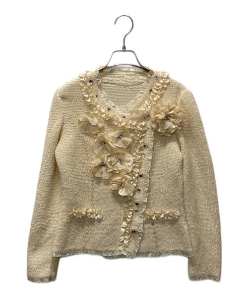 【高級】NOKO OHNO プリーツジャケット コサージュ付 セレモニー 古着 中古・古着通販】NOKO OHNO (ノコ オーノ) ベロアフラワープリーツ