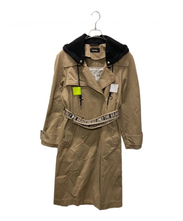 中古・古着通販】DIESEL (ディーゼル) フーデッドトレンチコート