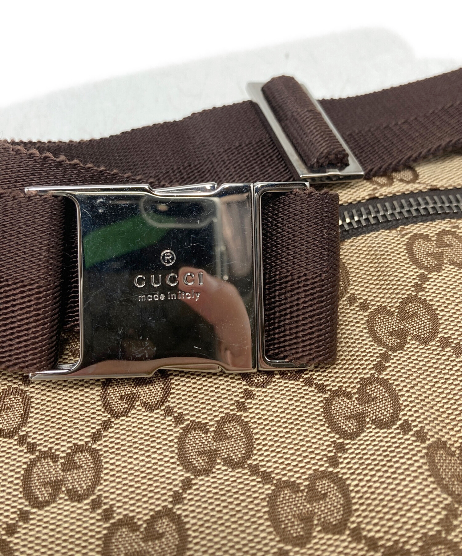 中古・古着通販】GUCCI (グッチ) GGキャンバス ウエストポーチ