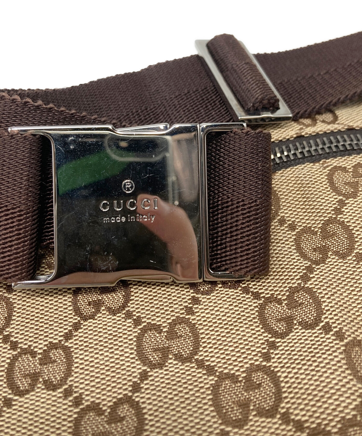 中古・古着通販】GUCCI (グッチ) GGキャンバス ウエストポーチ