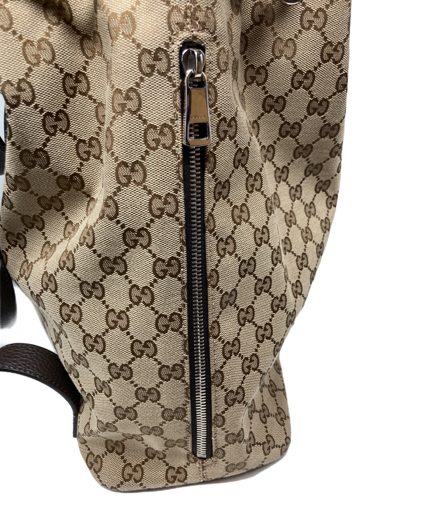【早い者勝ち】GUCCI GGキャンバス 巾着 リュック バックパック 中古・古着通販】GUCCI (グッチ) GGキャンバス巾着型バックパック