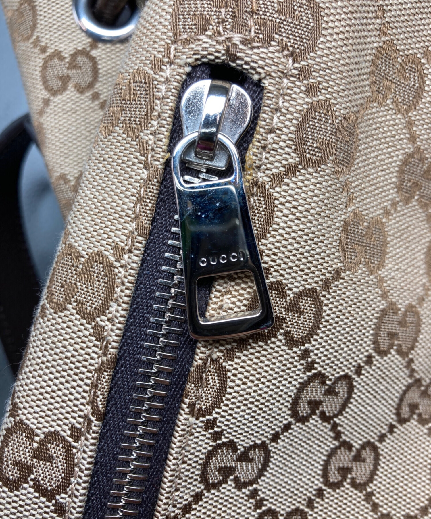中古・古着通販】GUCCI (グッチ) GGキャンバス巾着型バックパック