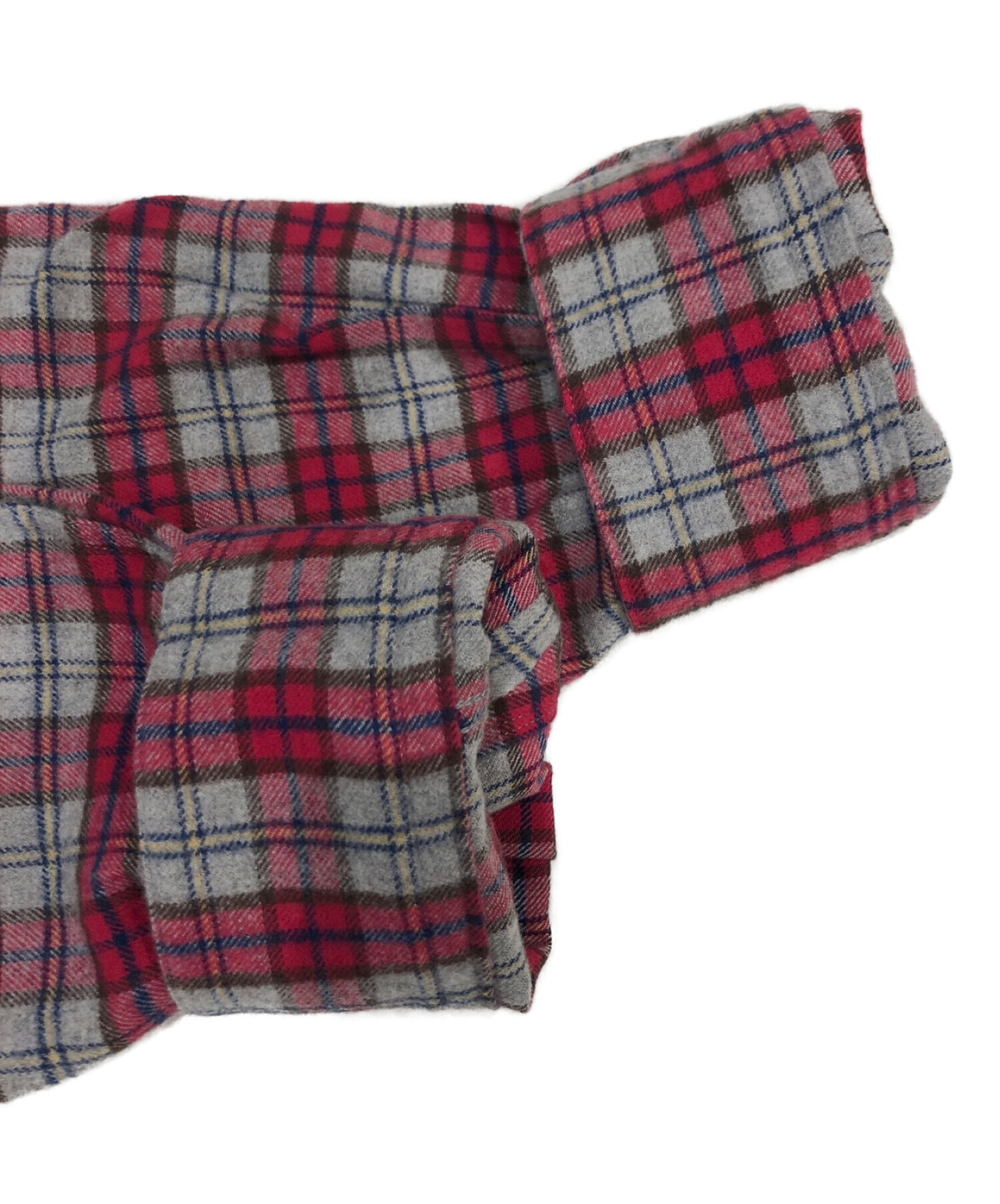 中古・古着通販】PAPAS (パパス) チェックシャツ レッド サイズ:48(M