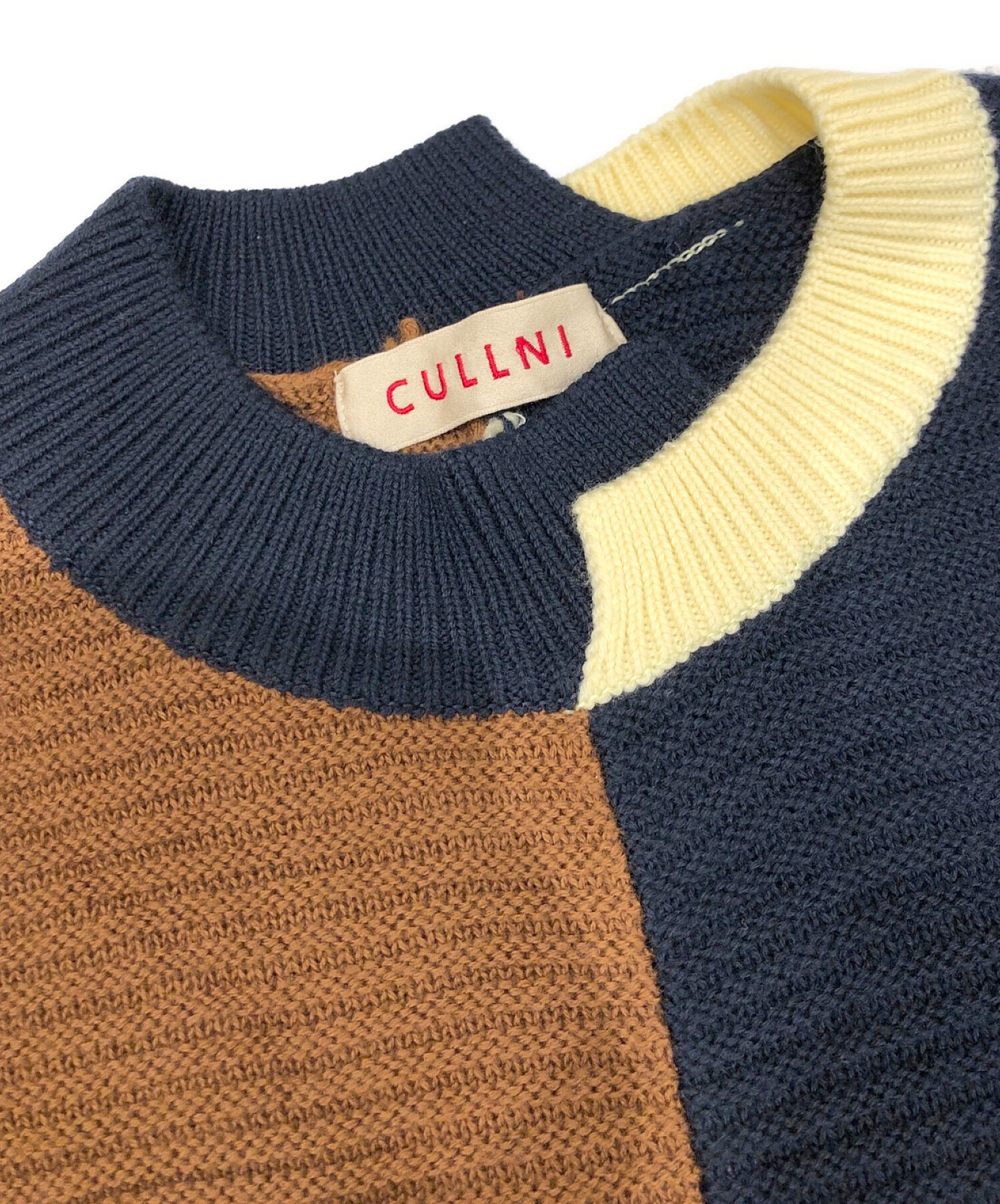 中古・古着通販】CULLNI (クルニ) プルオーバーニット ネイビー