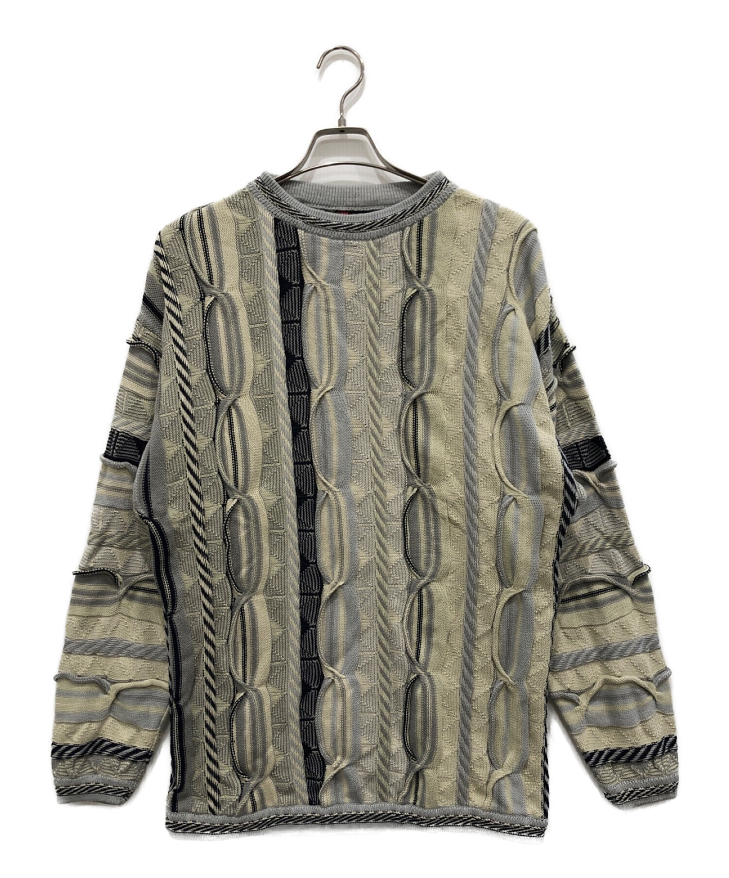 Bergati/3Dニット/ニット・セーター(厚手)/L/アクリル/イエロー