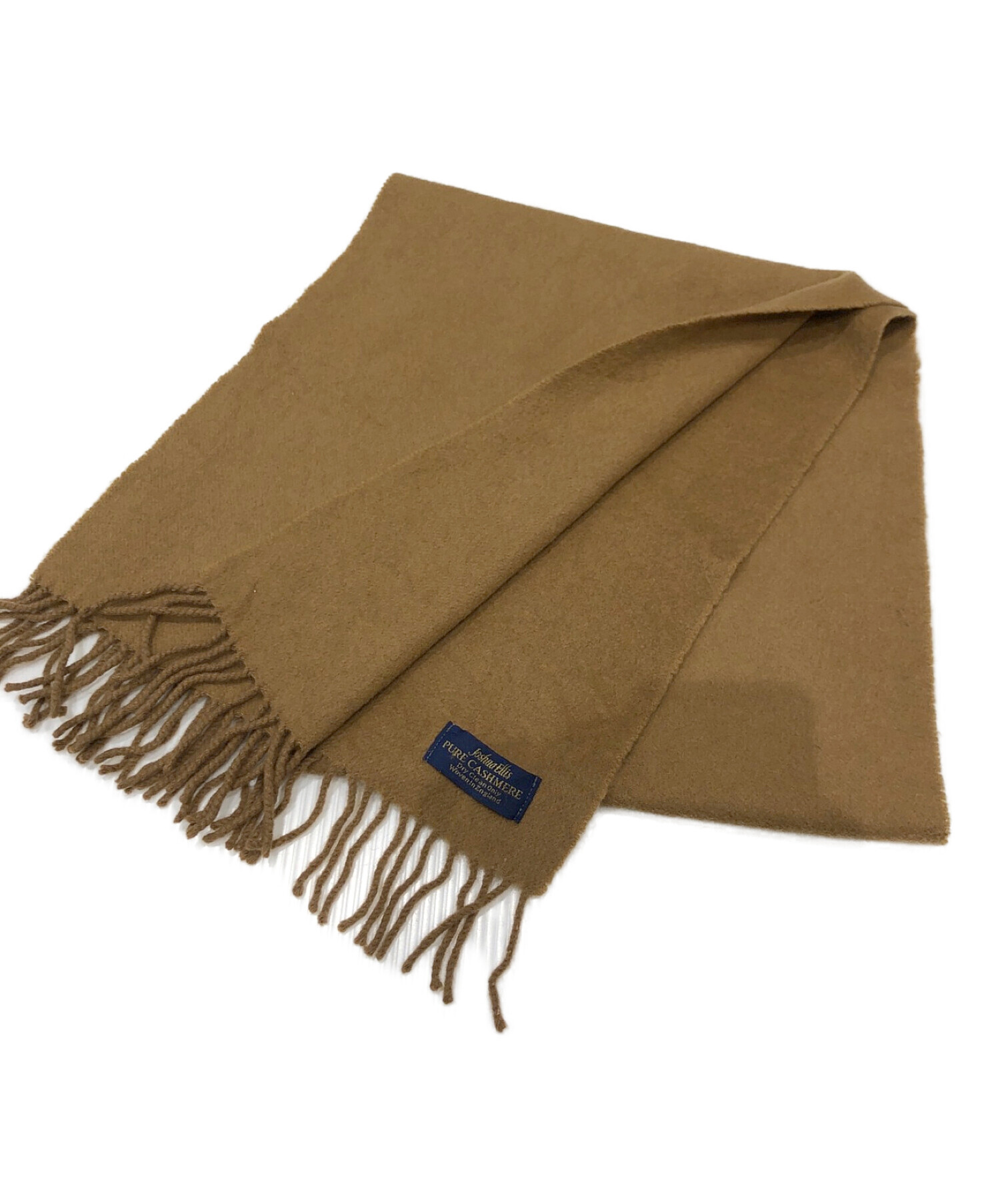 ハナJoshua Ellis 100%カシミヤ ブラウンマフラー　小判 中古・古着通販】joshua ellis (ジョシュア エリス) カシミヤマフラー