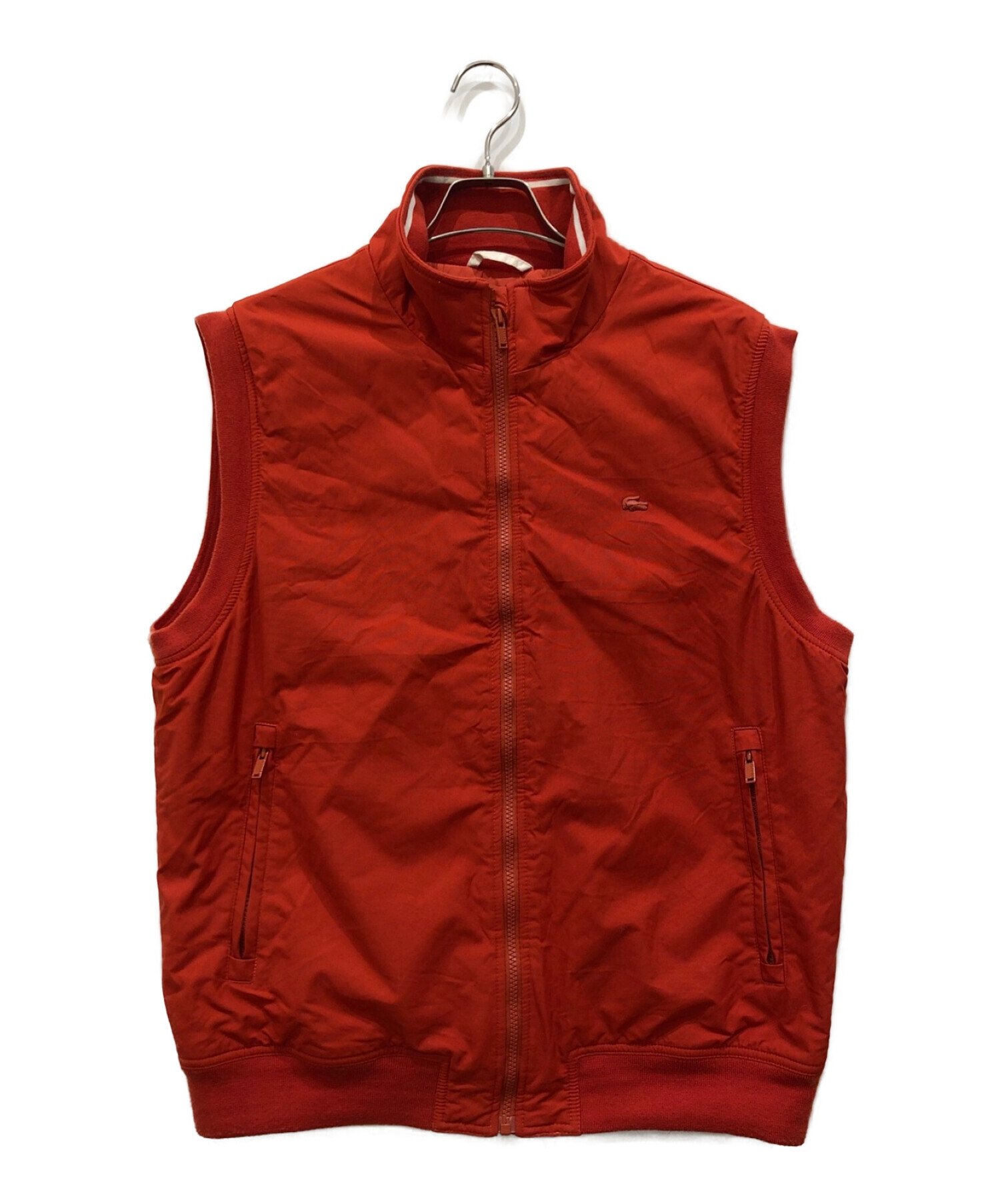 中古・古着通販】LACOSTE (ラコステ) 中綿ベスト オレンジ サイズ:54/6 