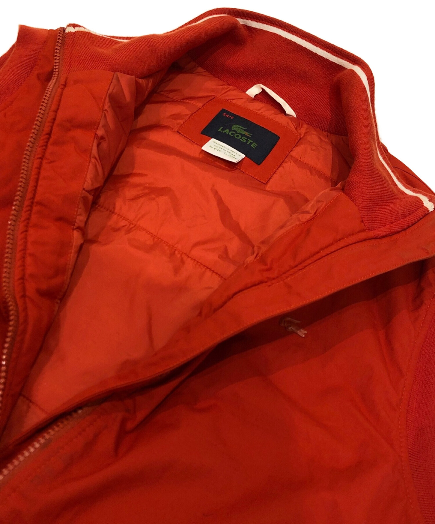 中古・古着通販】LACOSTE (ラコステ) 中綿ベスト オレンジ サイズ:54/6 