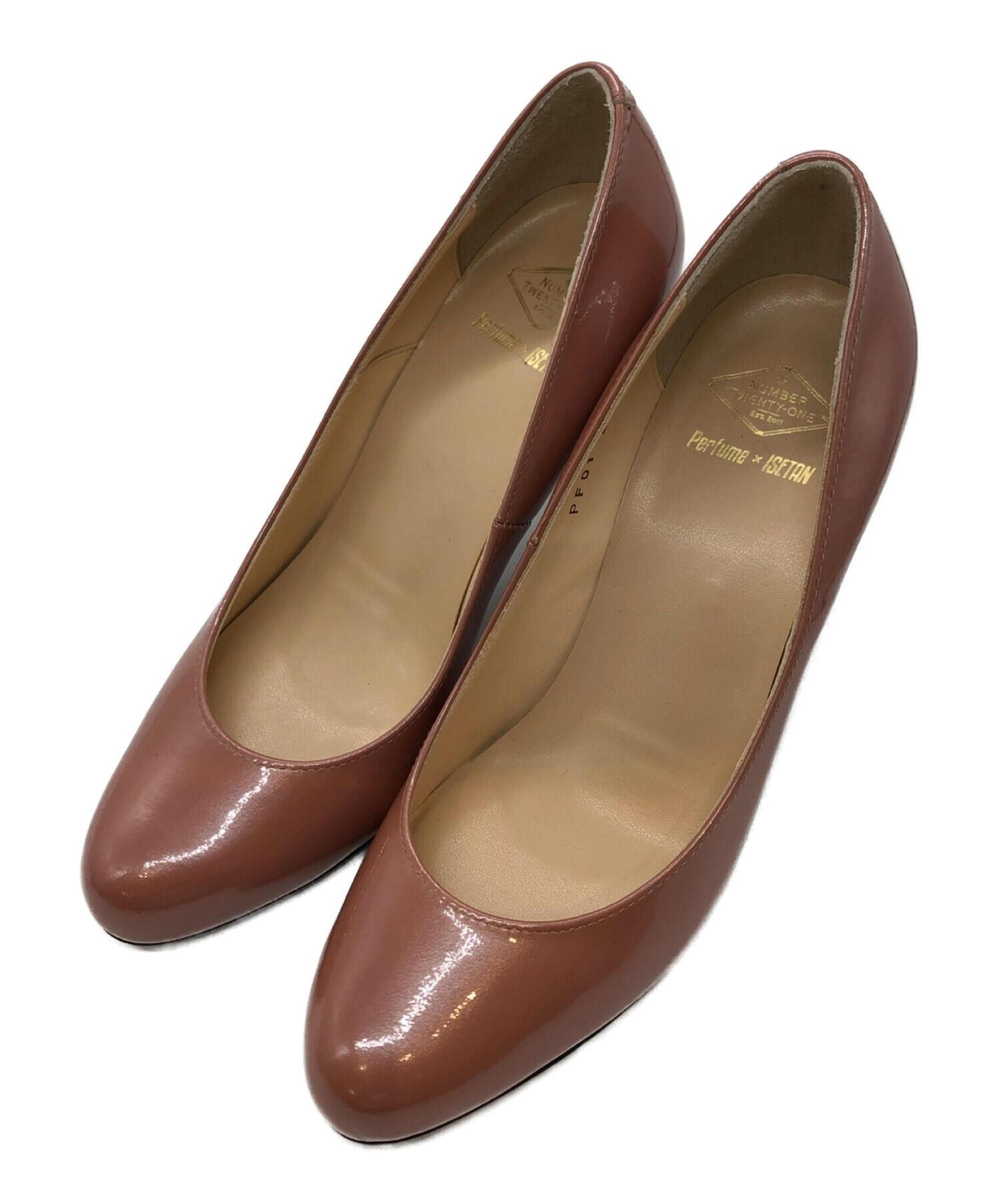 NUMBER TWENTY One (ナンバートゥエンティワン) ダンスヒールパンプス ピンク サイズ:22 1/2 レディース パンプス/ハイヒール 中古・古着