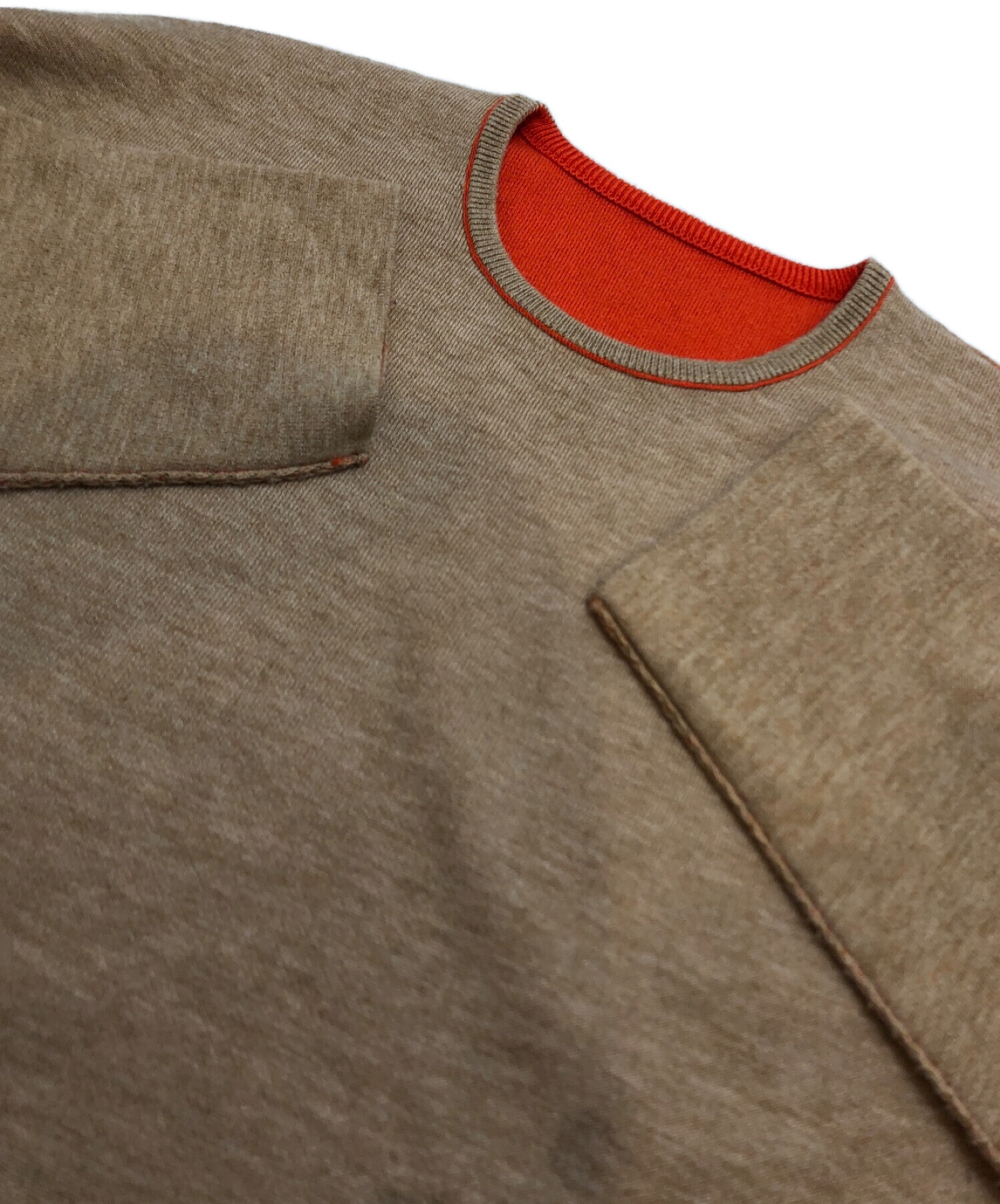 gypsohilaジプソフィアW face knit topsオレンジベージュ 【公式通販】