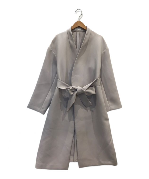 プラステ ウール リバー コート グレー PLST ウールブレンドリバー