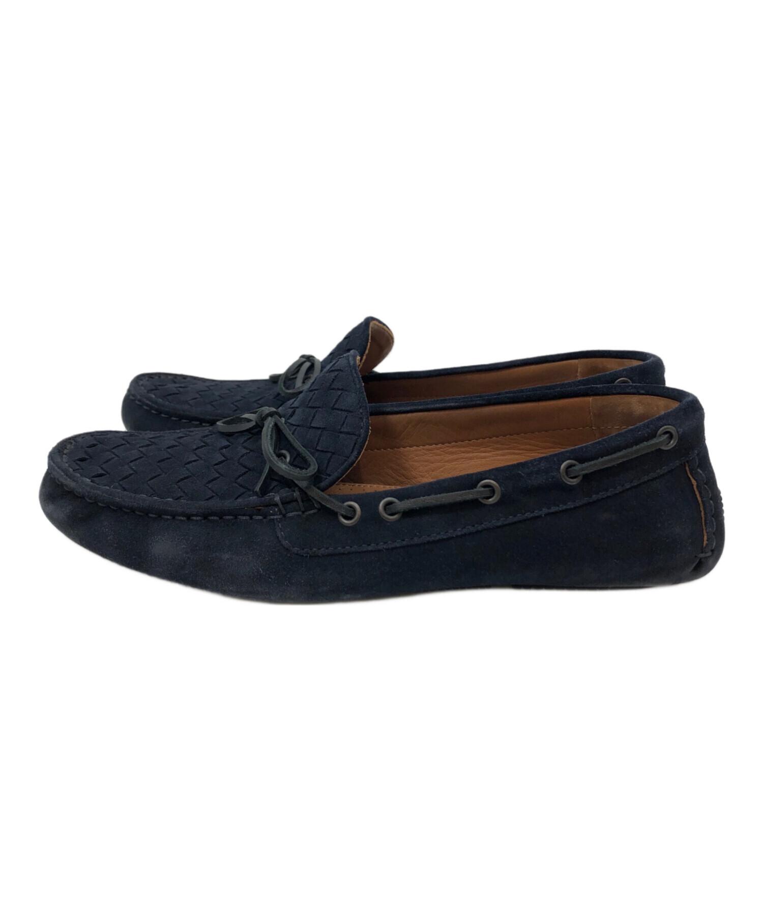 SALE 新品未使用 ボッテガヴェネタ イントレチャート ドライビングシューズ ボッテガヴェネタイントレチャート ドライビング 水色 メンズ デッキ