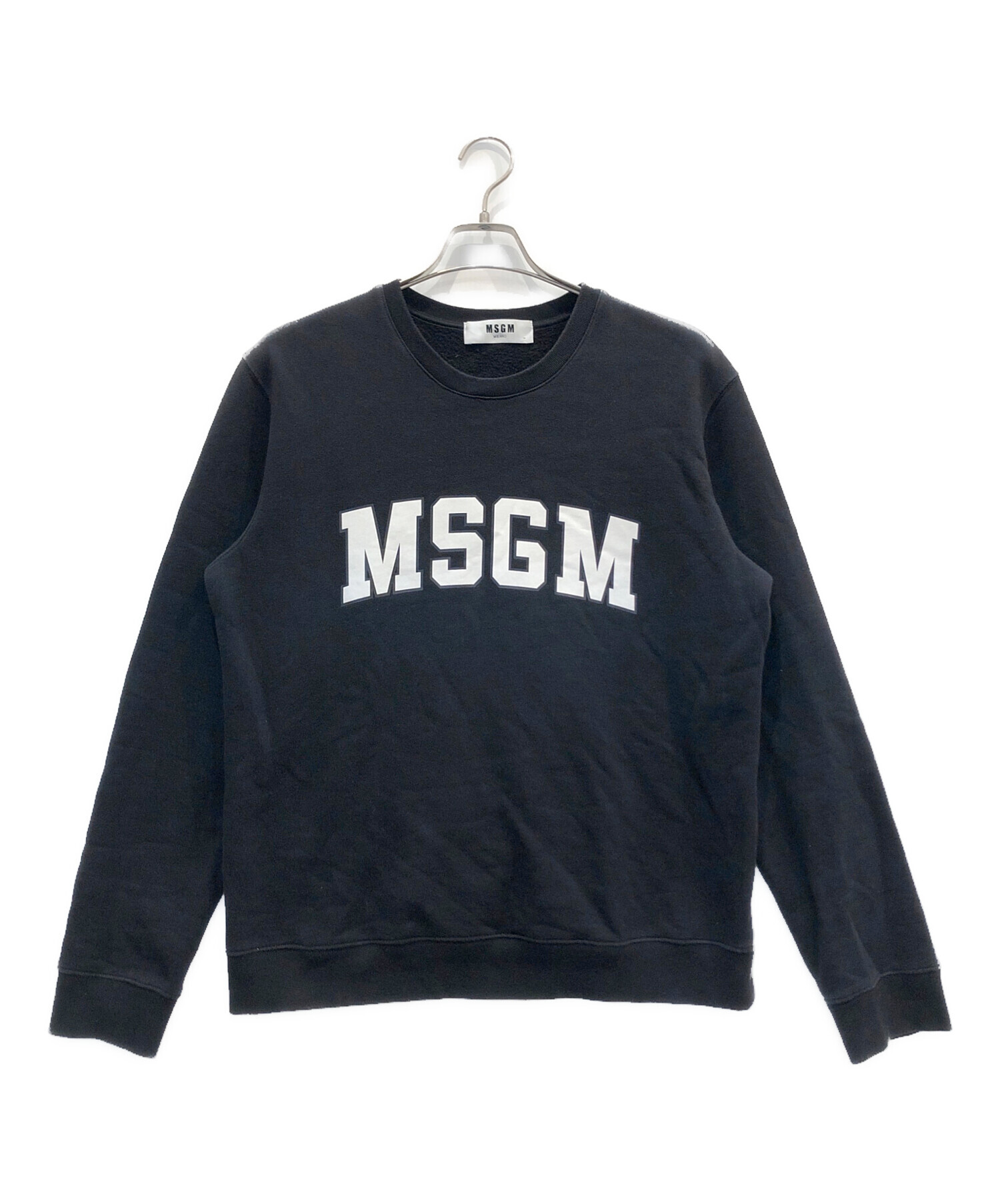 中古・古着通販】MSGM (エムエスジーエム) ロゴスウェット ブラック 