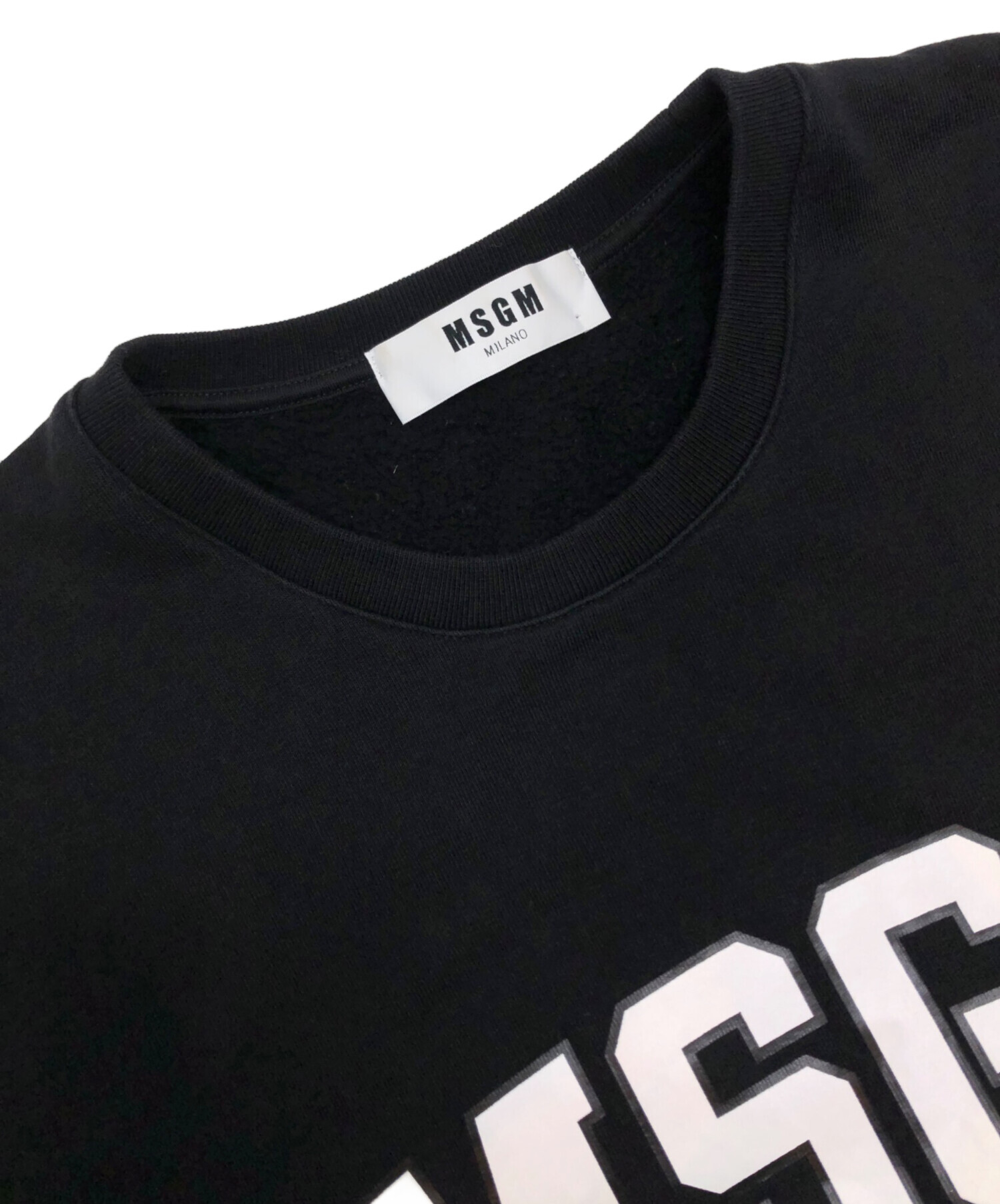 中古・古着通販】MSGM (エムエスジーエム) ロゴスウェット ブラック 