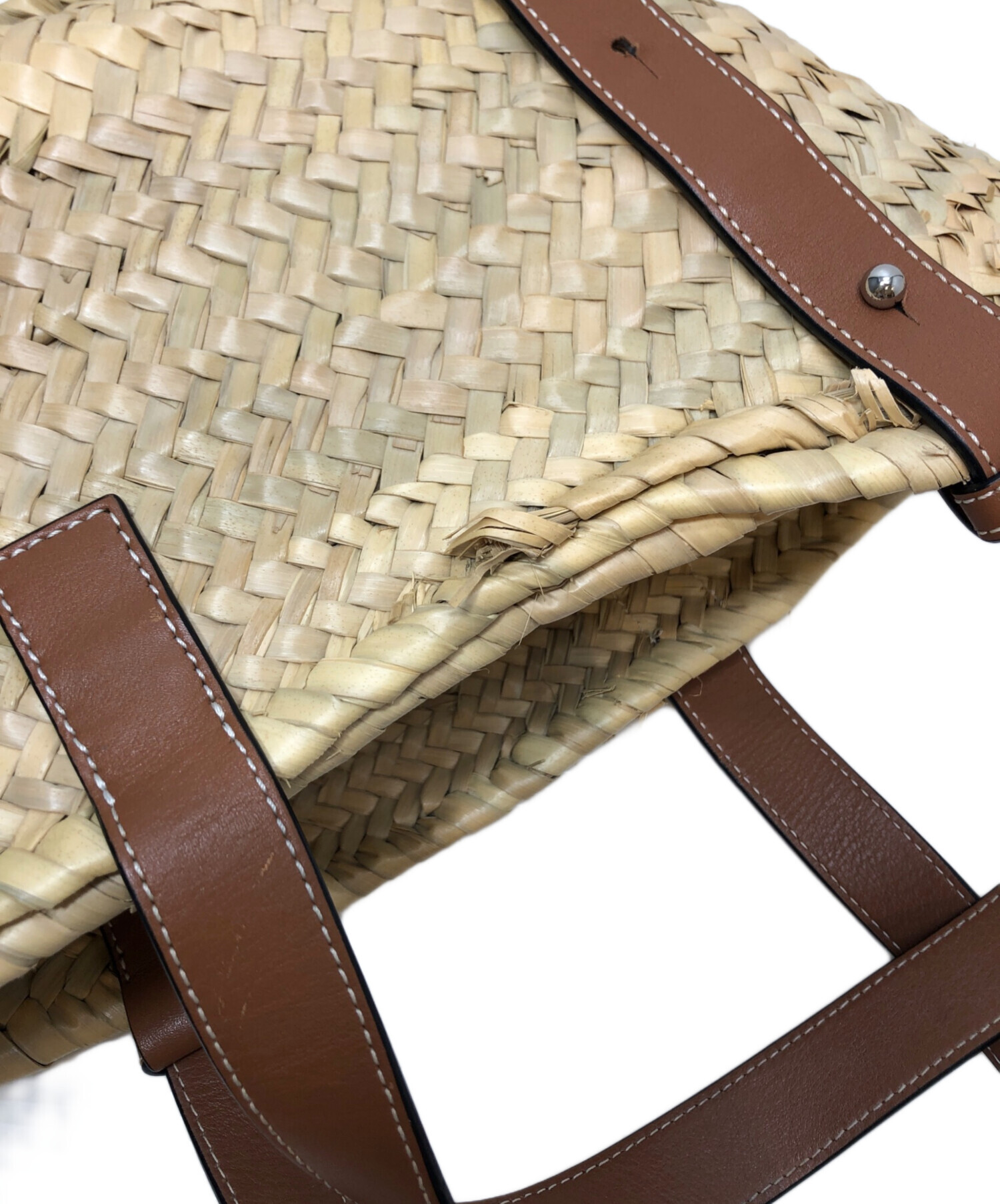 中古・古着通販】LOEWE (ロエベ) ロゴ 型押し バスケットバッグ