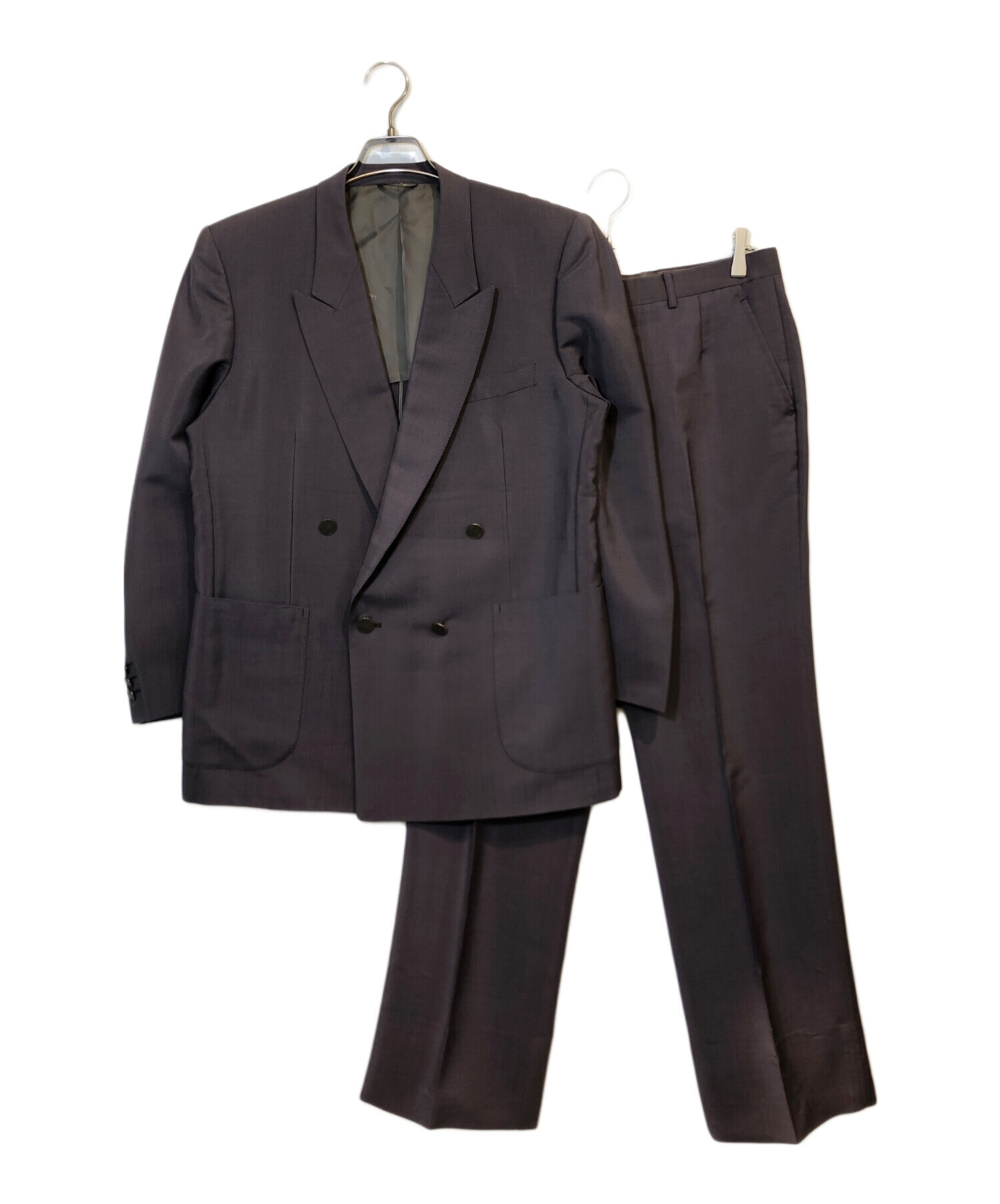 中古・古着通販】LANVIN (ライバン) ダブルセットアップ グレー サイズ