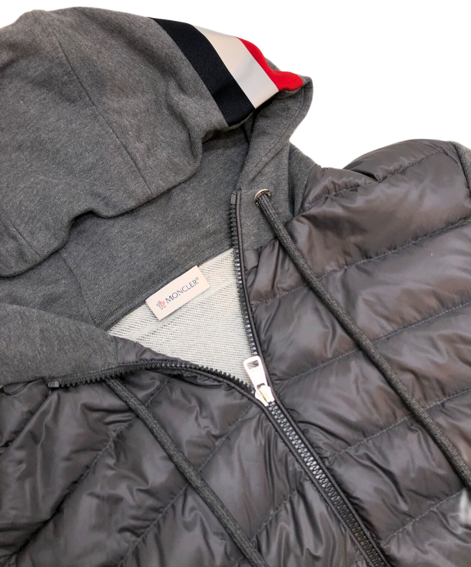 中古・古着通販】MONCLER (モンクレール) スウェット 切替 ダウン