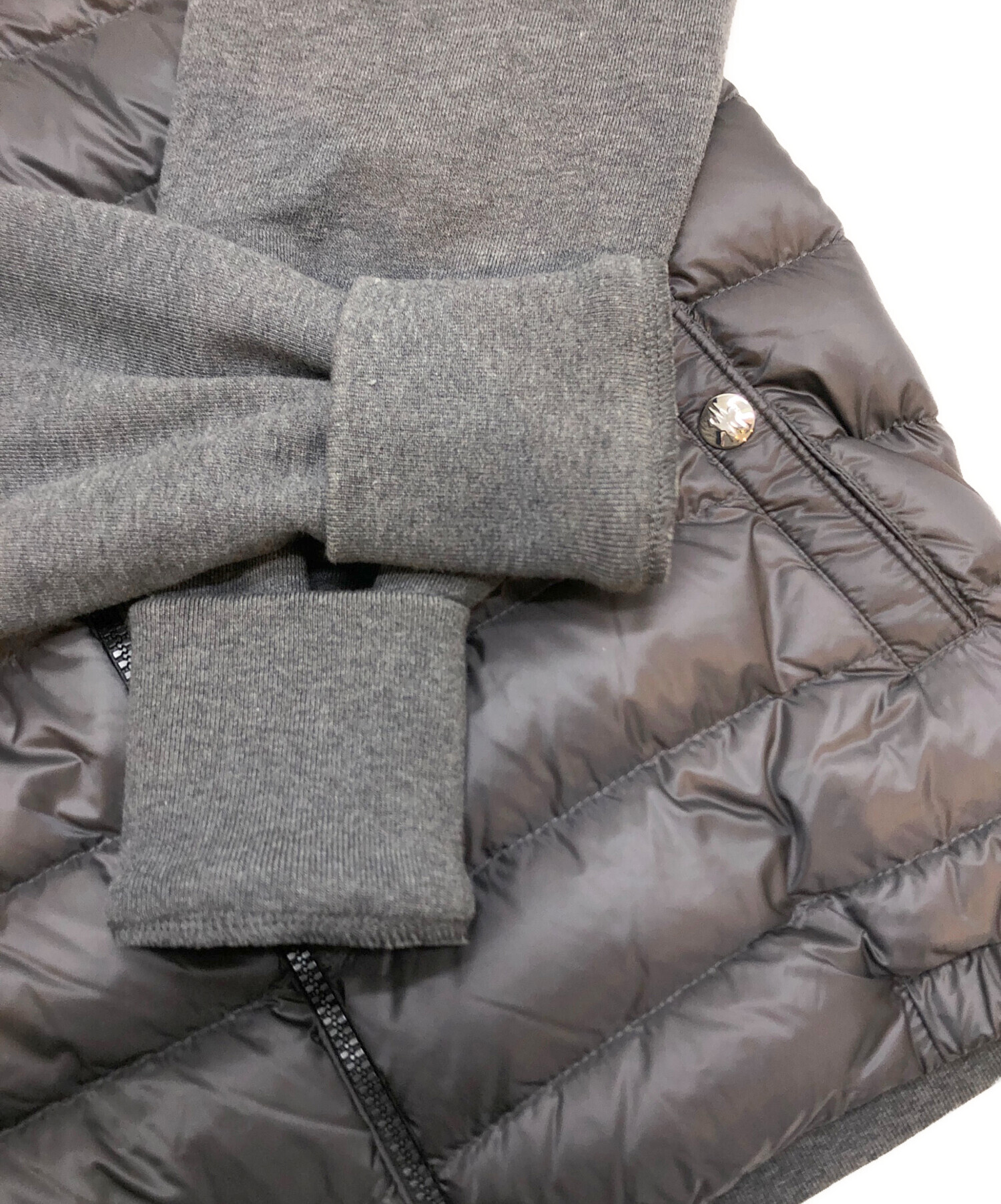 中古・古着通販】MONCLER (モンクレール) スウェット 切替 ダウン