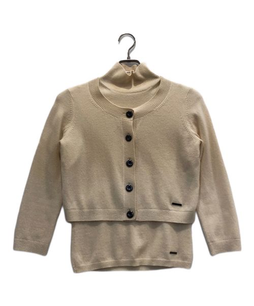 バーバリー アンサンブル カーディガン カシミヤ混 ホースロゴ 金ボタン M 中古・古着通販】BURBERRY LONDON (バーバリーロンドン) アンサンブル