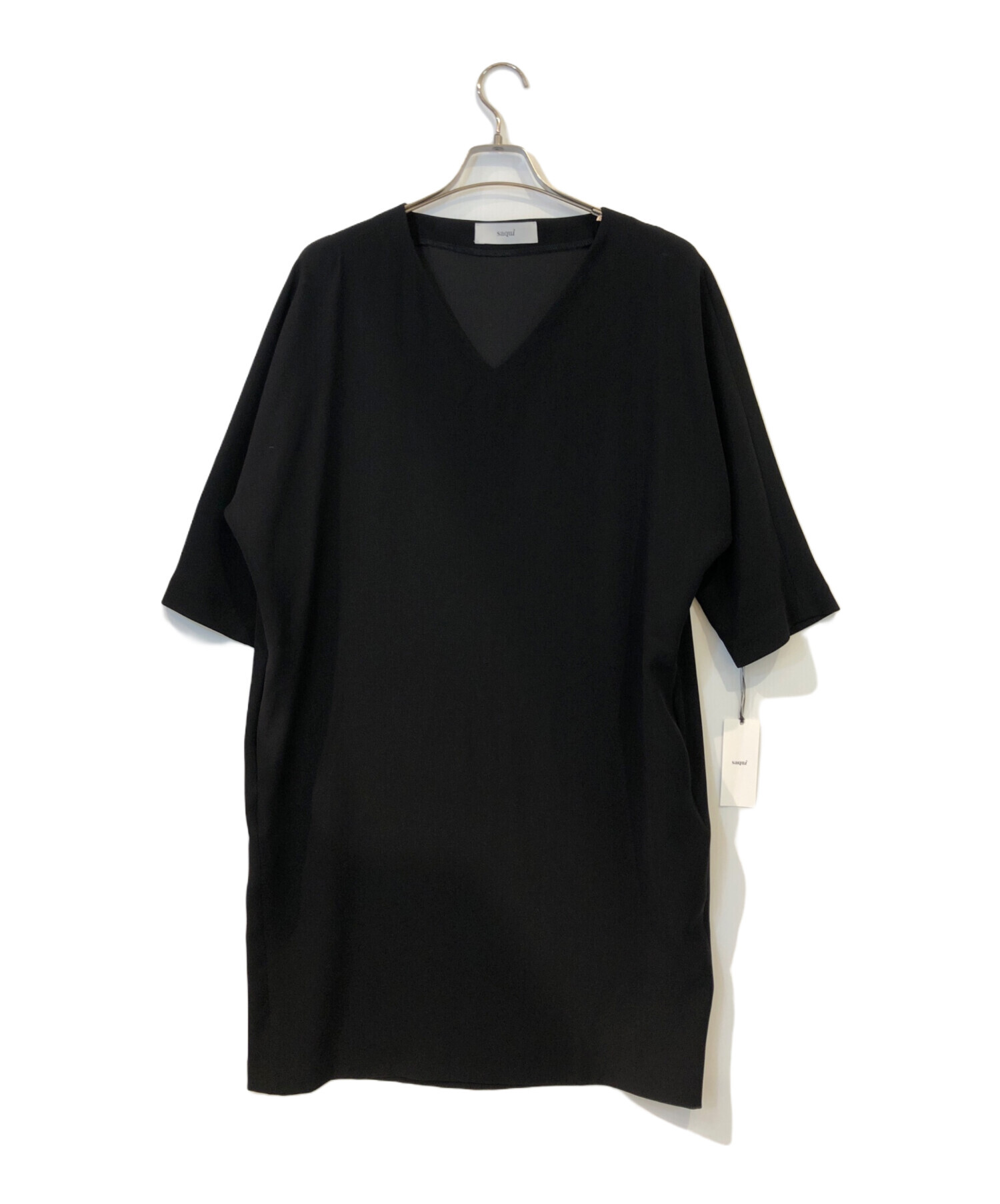 中古・古着通販】saqui (サキ) Vネックドルマンスリーブワンピース 