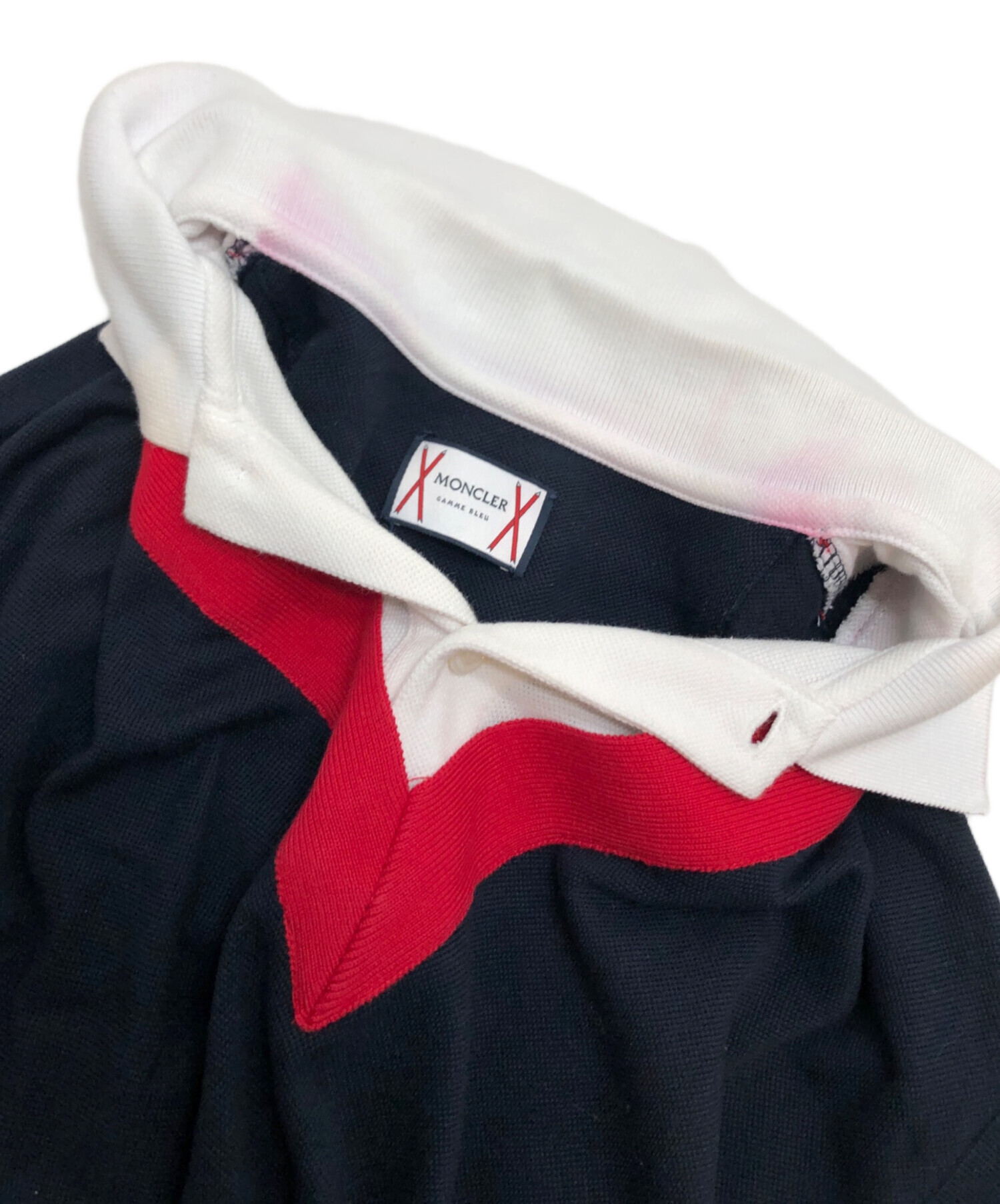 中古・古着通販】MONCLER (モンクレール) ポロシャツ ネイビー サイズ