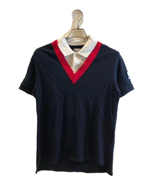 中古・古着通販】MONCLER (モンクレール) ポロシャツ ネイビー サイズ