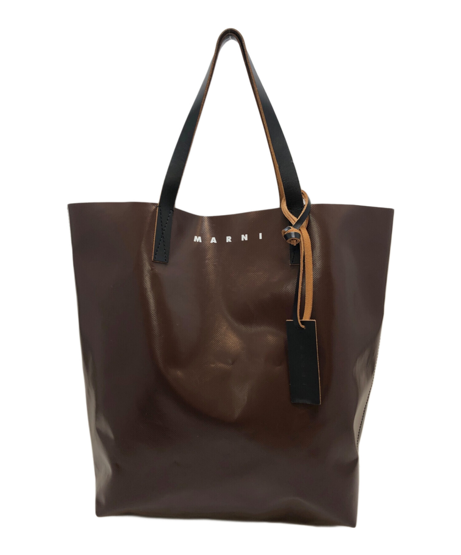 中古・古着通販】MARNI (マルニ) バイカラーPVCトートバッグ ブラウン