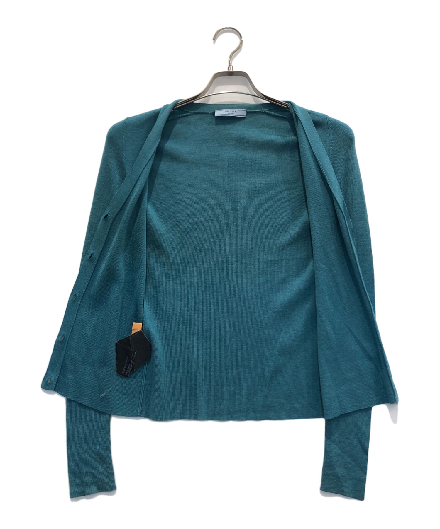 美品　PRADA プラダ　カーディガン　カシミヤ混　グリーン系 中古・古着通販】PRADA (プラダ) ウールカシミヤカーディガン オリーブ
