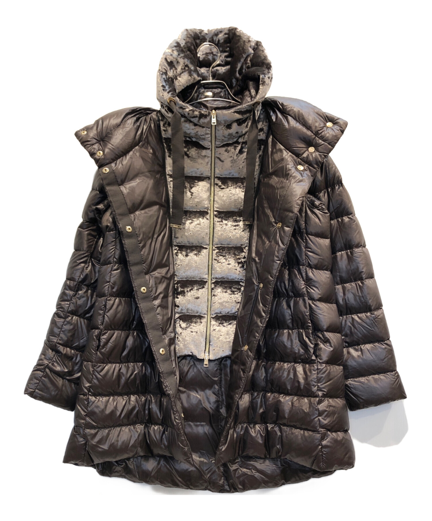 HERNOダウン 42 美品 中古・古着通販】HERNO (ヘルノ) ダウンコート ブラウン サイズ