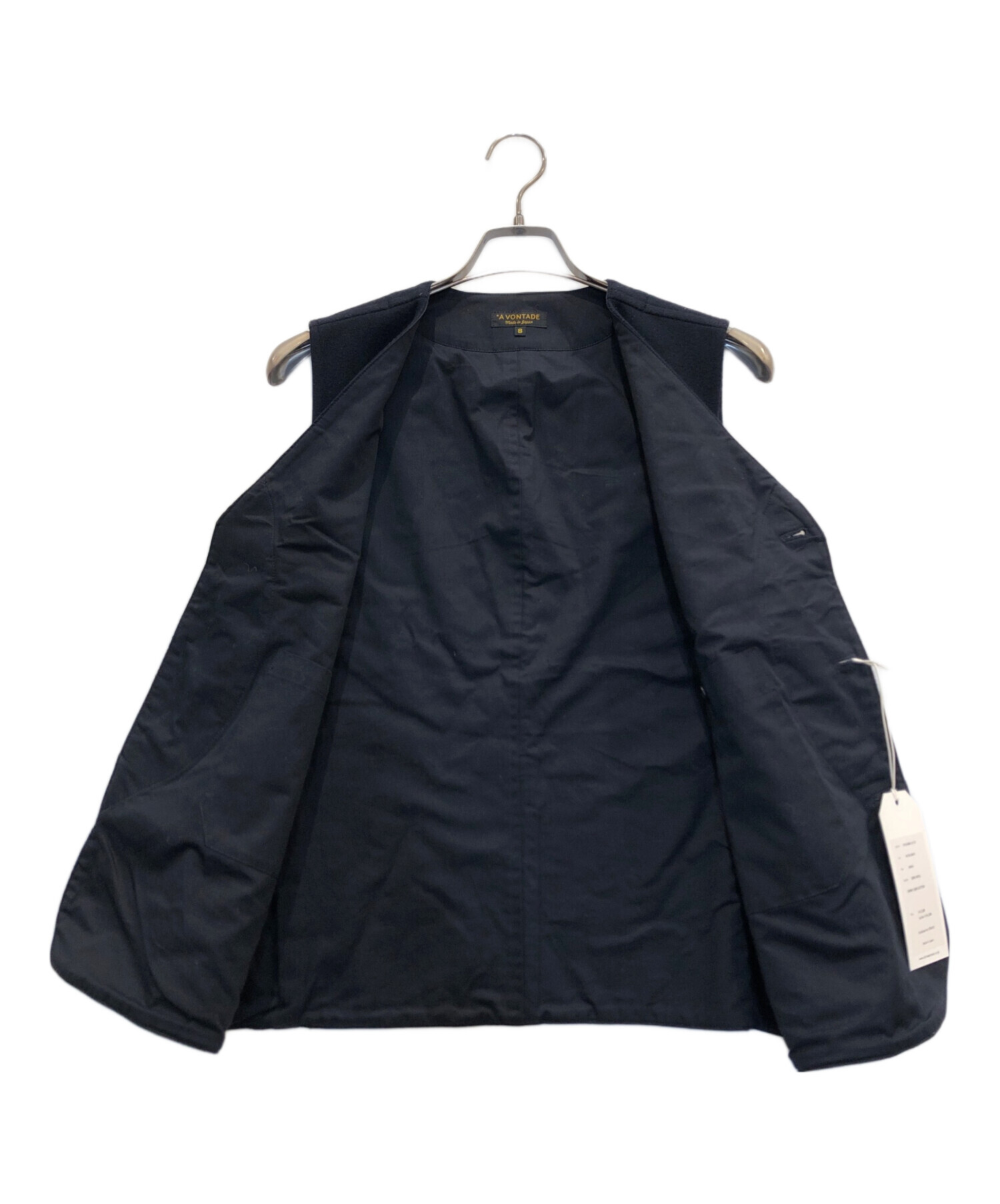 A VONTAGE strato 別注ハンティングベスト　ネイビー　S ウール A VONTAGE strato 別注ハンティングベストネイビーS ウール