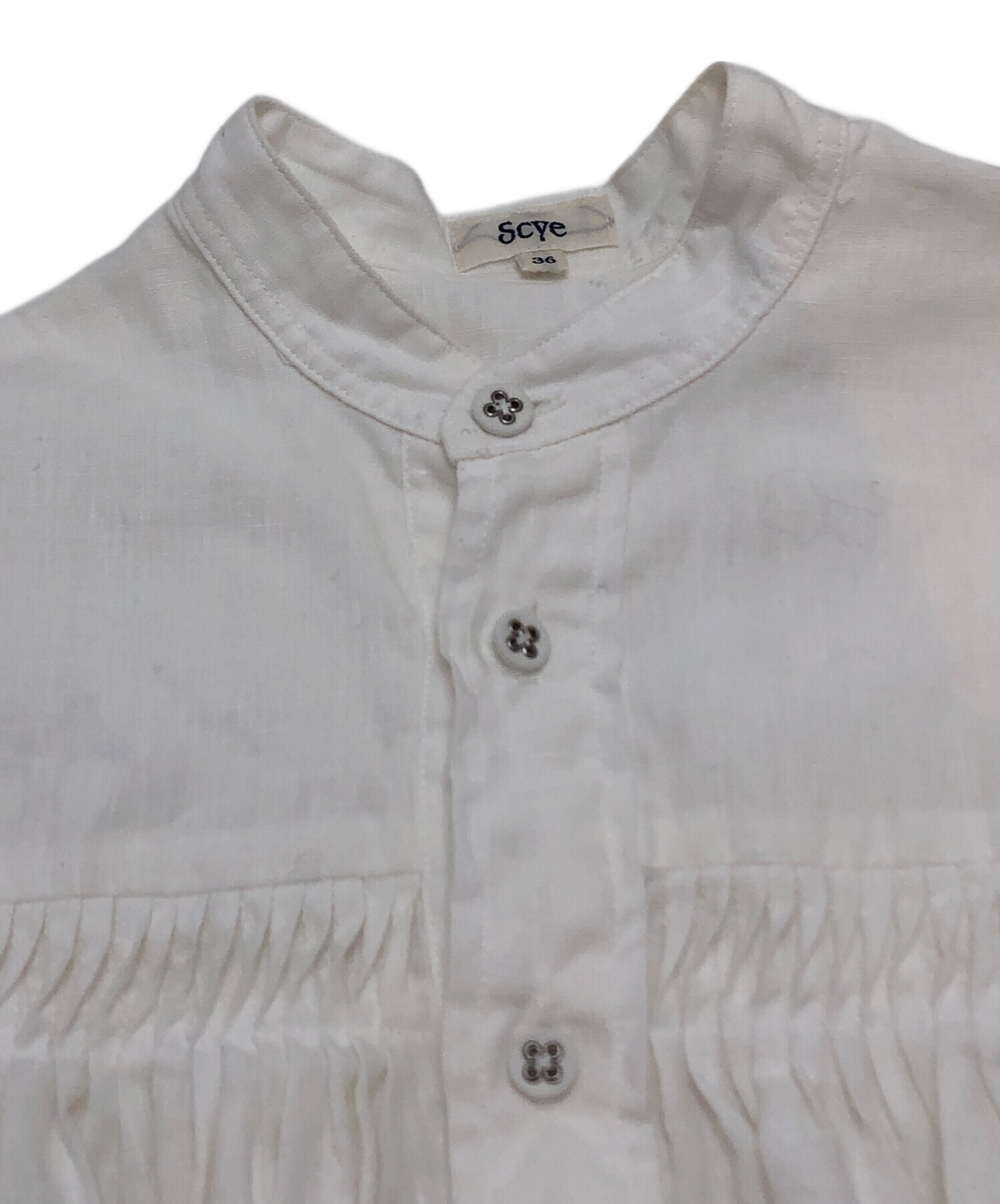 中古・古着通販】SCYE (サイ) 高密度タックシャツ ホワイト サイズ:36 